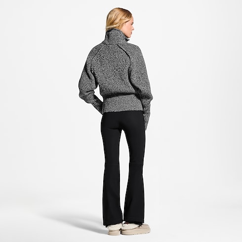 Pullover mélange con mezza zip ambiance view