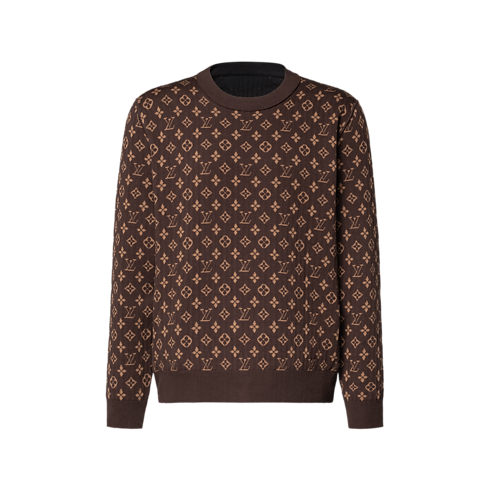 Pullover reversibile a maniche lunghe con iniziali LV other view