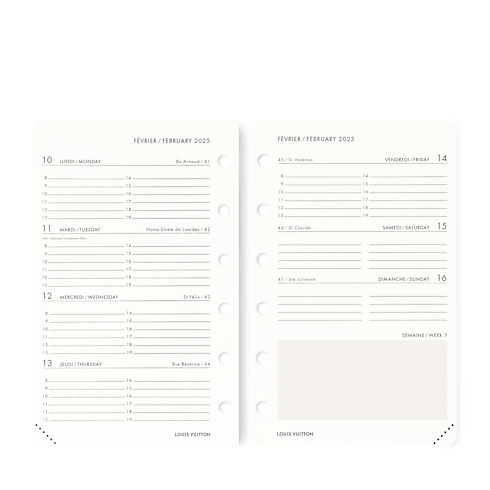 Ricarica agenda funzionale settimanale piccola 2025 Bauli, Viaggio e Casa Libri Articoli di cancelleria | LOUIS VUITTON (Zoom prodotto)