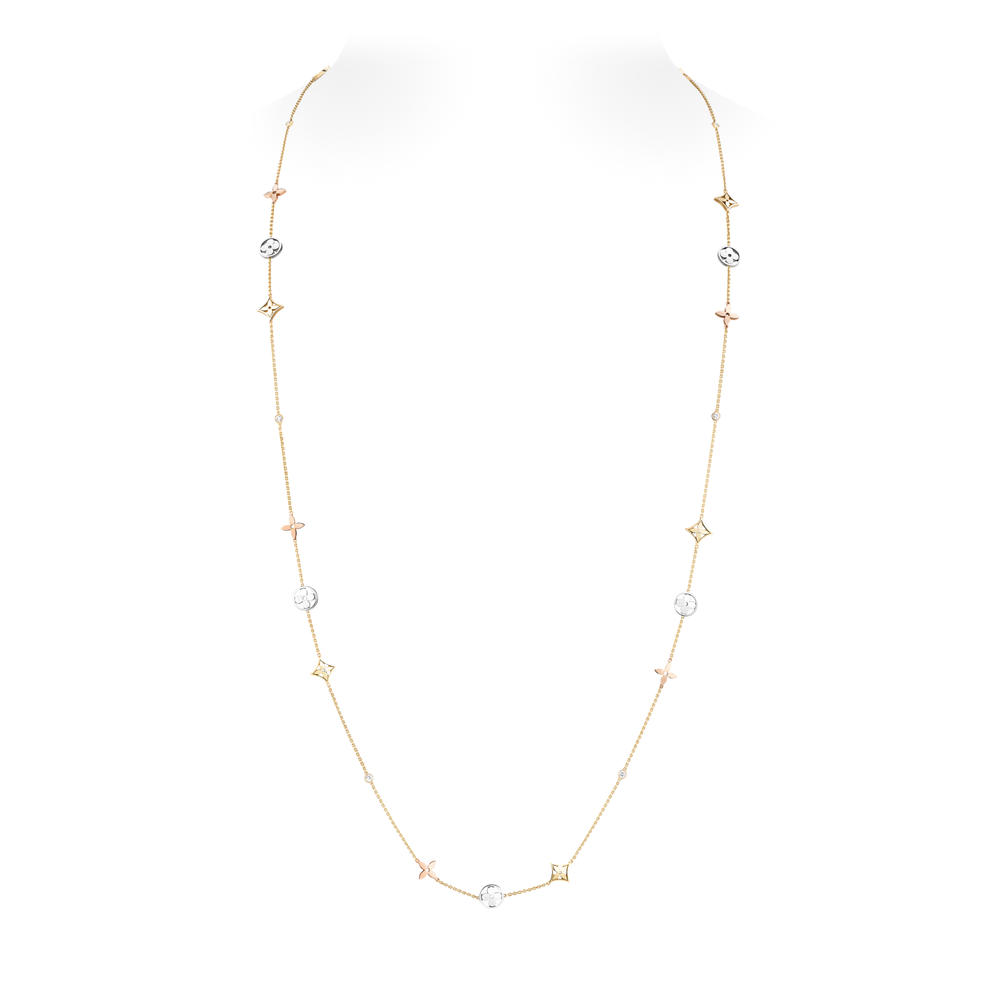 Sautoir Blossom, 3 sfumature di oro e diamanti  Gioielli Categorie Tutta la Gioielleria | LOUIS VUITTON (Zoom prodotto)