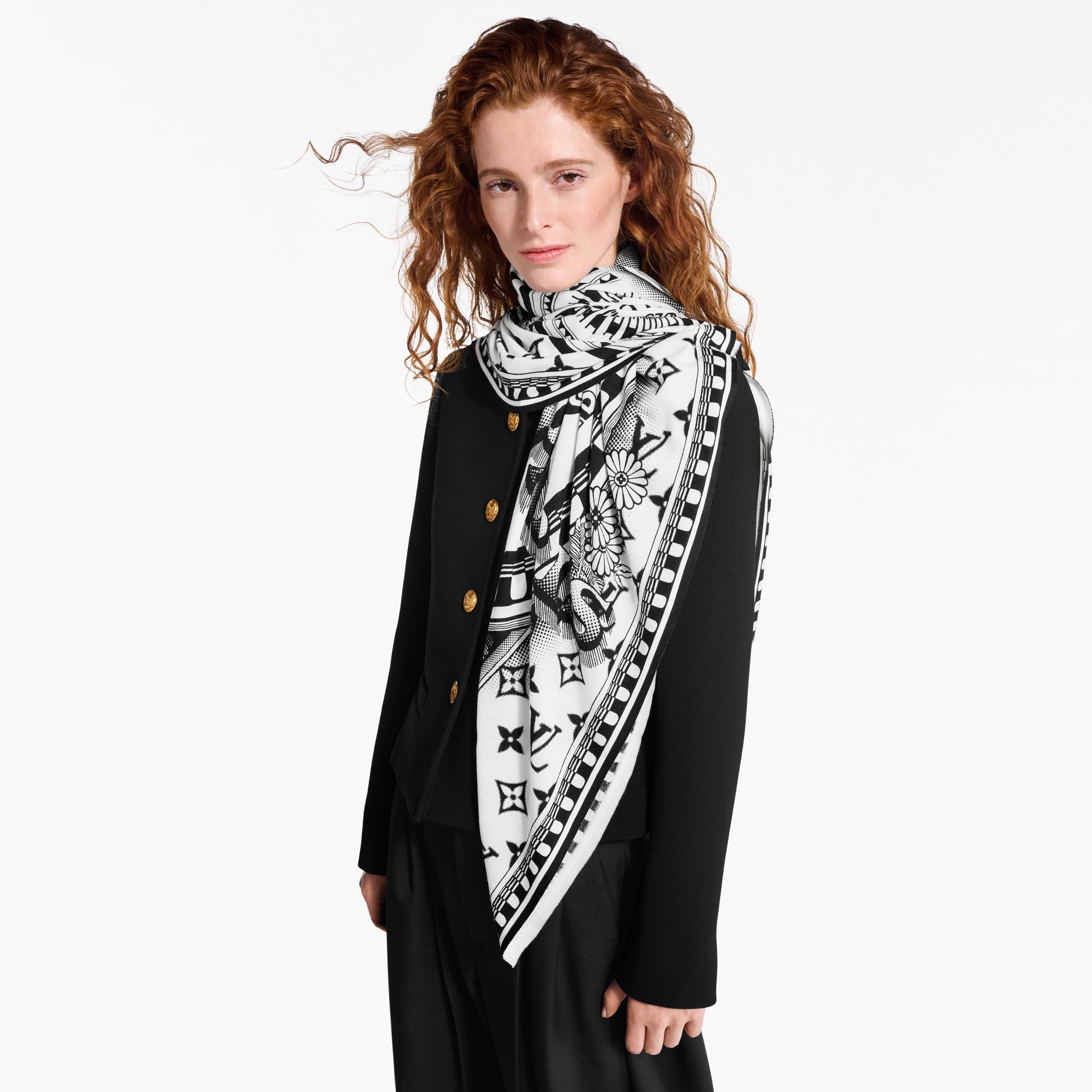Scialle Malles Merveilleuses Remix S00 Donna Accessori Scialli e Stole | LOUIS VUITTON (Zoom prodotto)