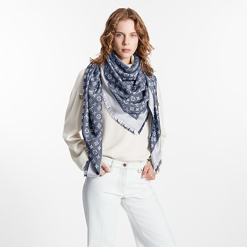 Scialle Monogram Denim S00 Donna Accessori Scialli e Stole | LOUIS VUITTON (Zoom prodotto)