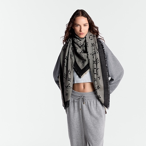 Scialle Neo Natté Monogram S00 Donna Accessori Scialli e Stole | LOUIS VUITTON (Zoom prodotto)