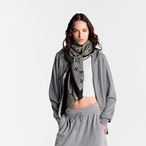 Scialle Neo Natté Monogram S00 Donna Accessori Scialli e Stole | LOUIS VUITTON (Zoom prodotto)