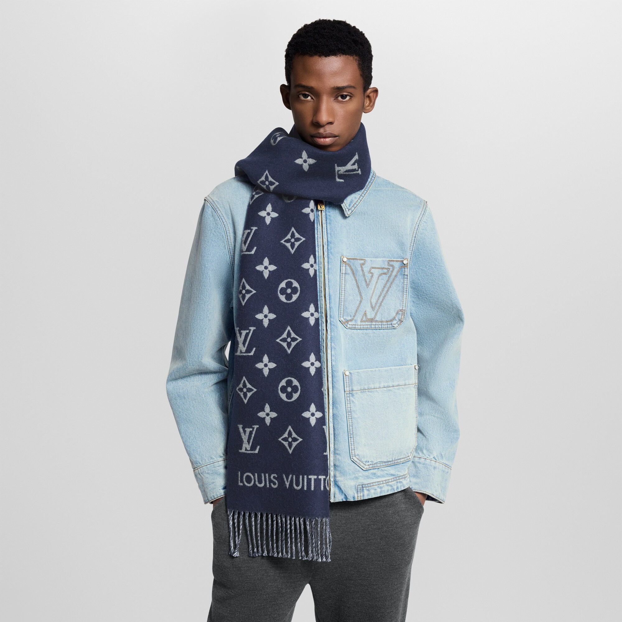 Sciarpa All About Monogram S00 Uomo Accessori Sciarpe | LOUIS VUITTON (Zoom prodotto)