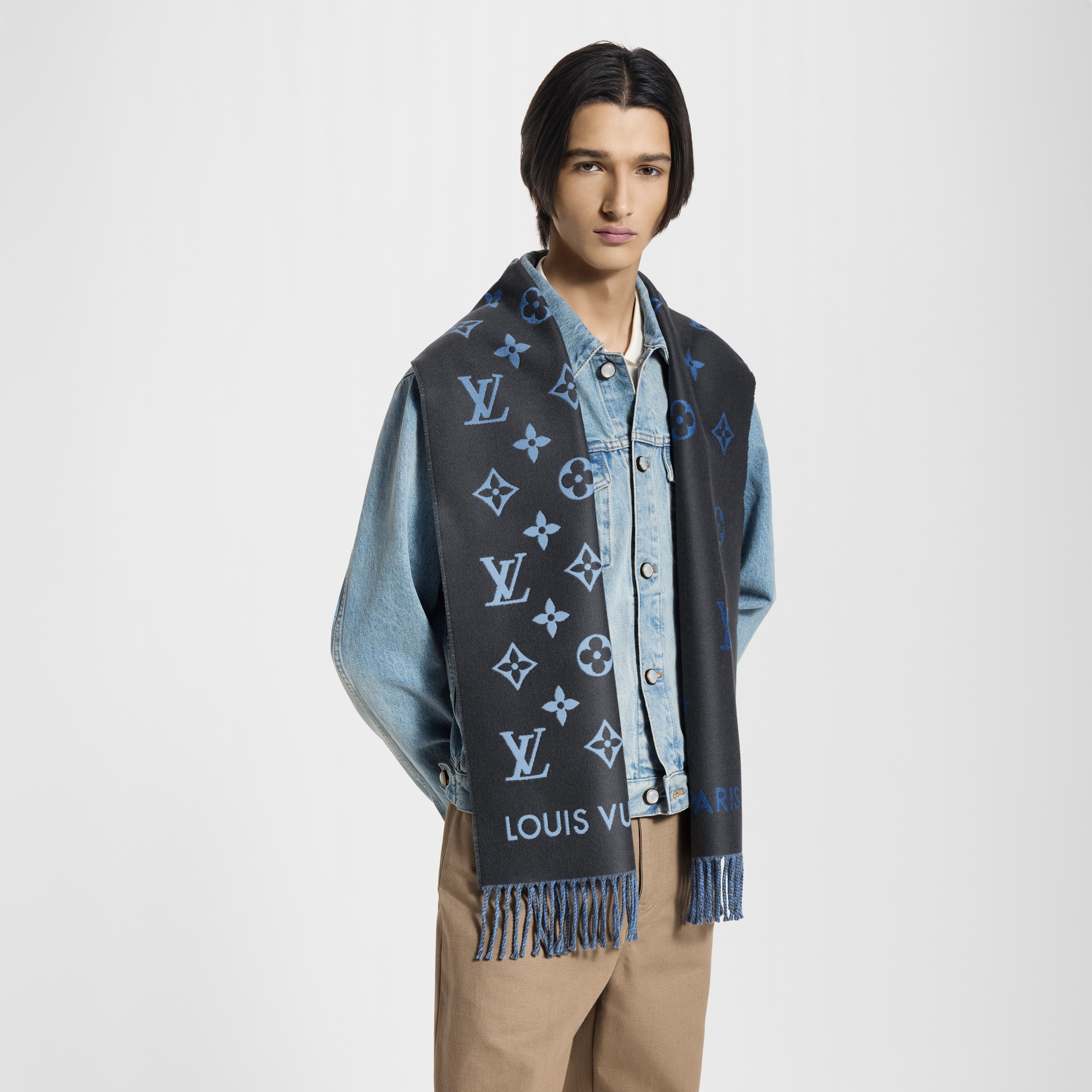 Sciarpa All About Monogram Gradient S00 Uomo Accessori Sciarpe | LOUIS VUITTON (Zoom prodotto)