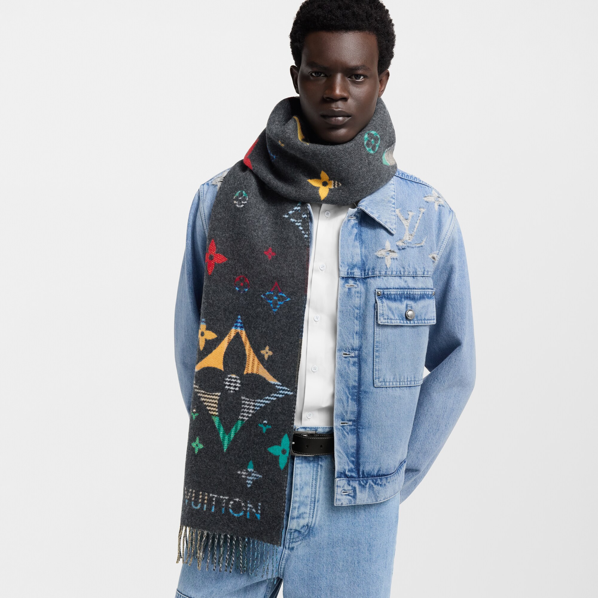 Sciarpa LV Galaxy Tartan S00 Uomo Accessori Sciarpe | LOUIS VUITTON (Zoom prodotto)