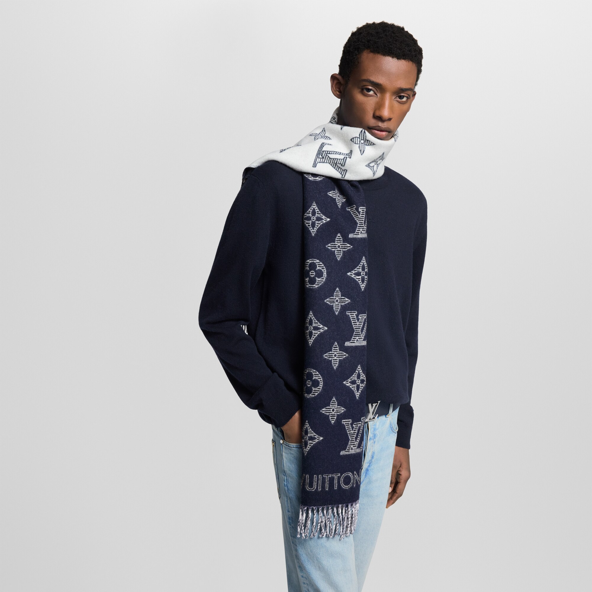 Sciarpa Monogram Shadow S00 Uomo Accessori Sciarpe | LOUIS VUITTON (Zoom prodotto)