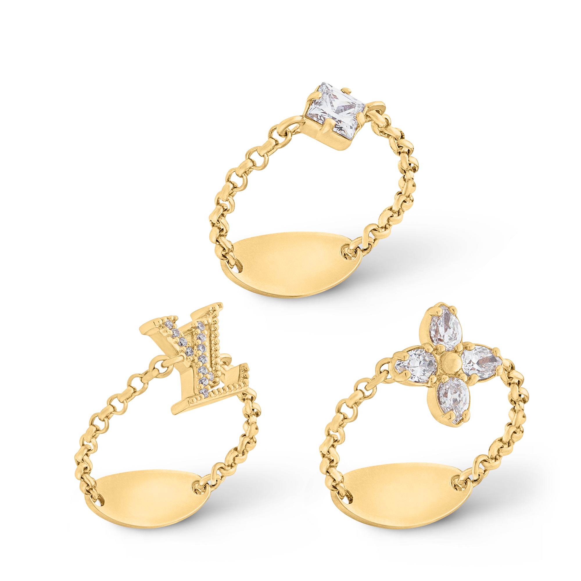 Set di anelli Lady LV S00 Donna Fashion Bijoux Anelli | LOUIS VUITTON (Zoom prodotto)
