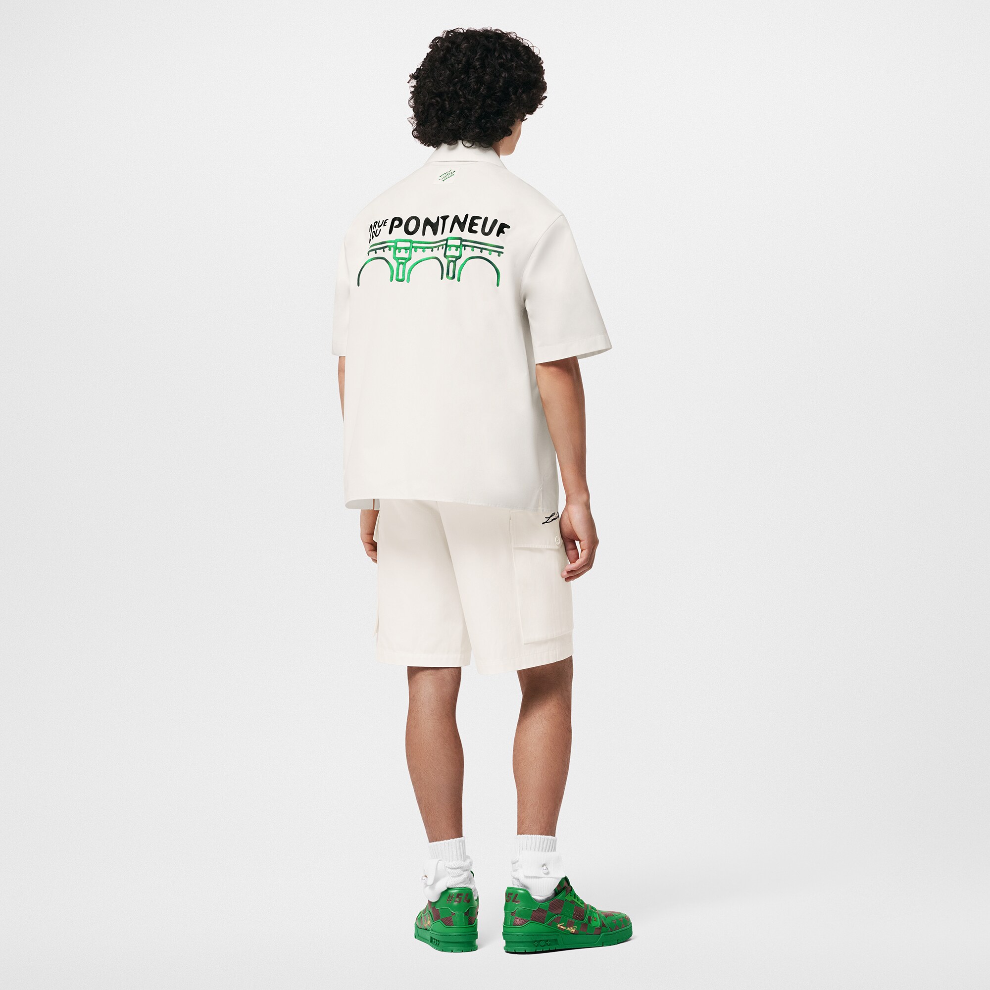 Shorts cargo in cotone con ricami  Uomo Abbigliamento Pantaloni | LOUIS VUITTON (Zoom prodotto)