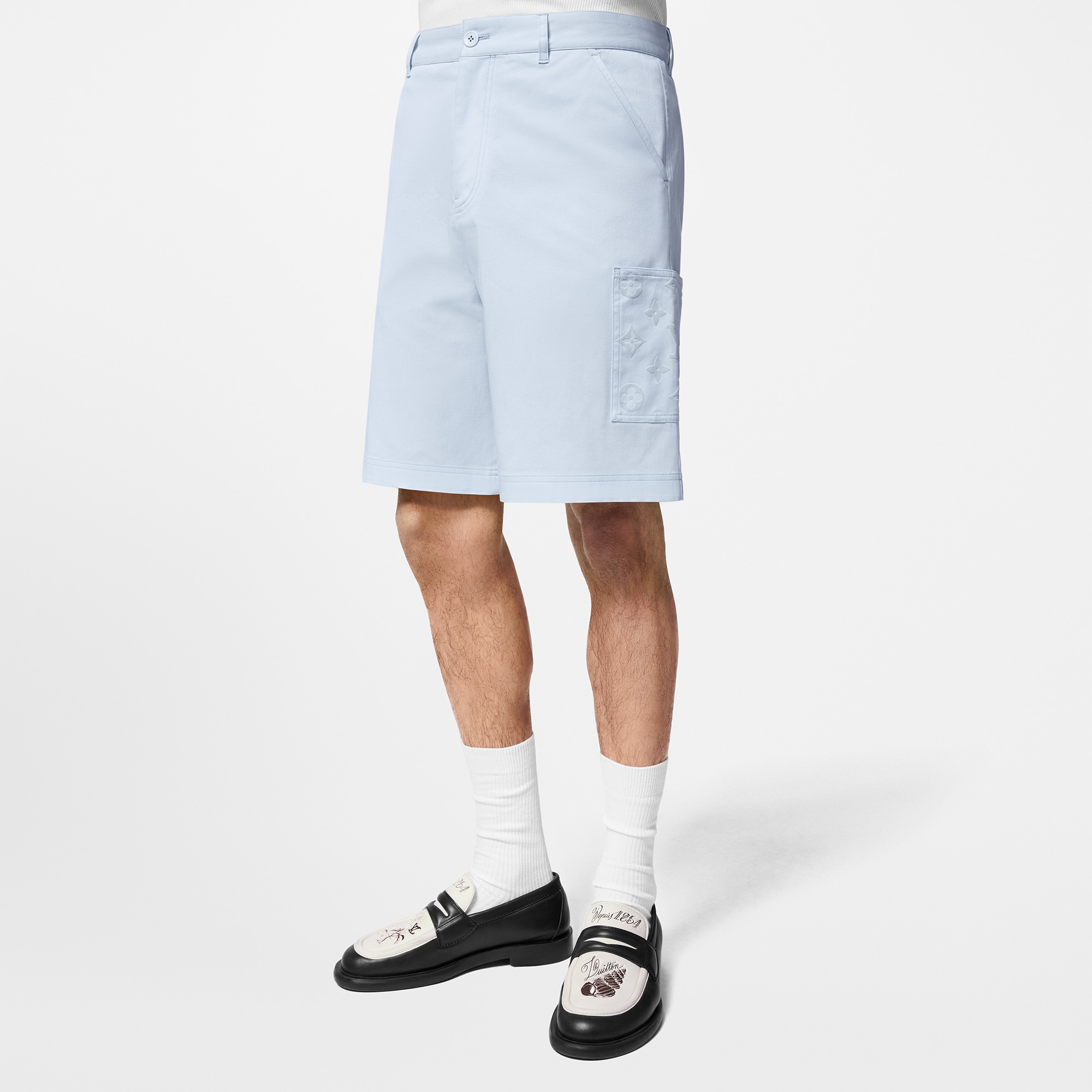 Shorts cargo in cotone floccato  Uomo Abbigliamento Pantaloni | LOUIS VUITTON (Zoom prodotto)