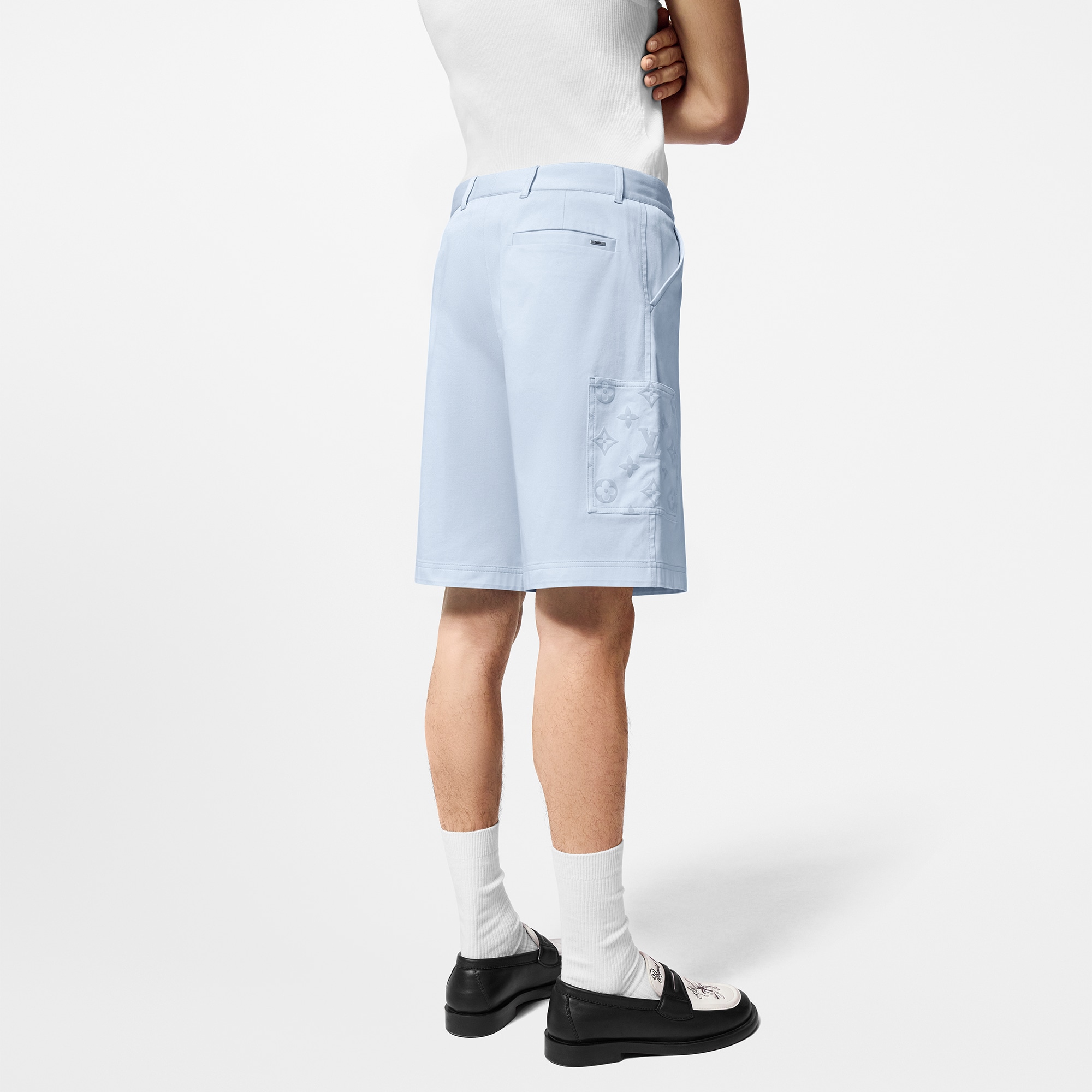 Shorts cargo in cotone floccato  Uomo Abbigliamento Pantaloni | LOUIS VUITTON (Zoom prodotto)