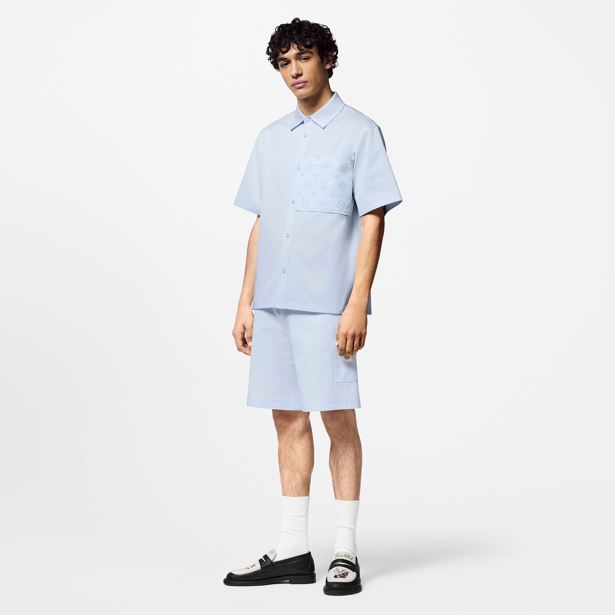 Shorts cargo in cotone floccato  Uomo Abbigliamento Pantaloni | LOUIS VUITTON (Zoom prodotto)