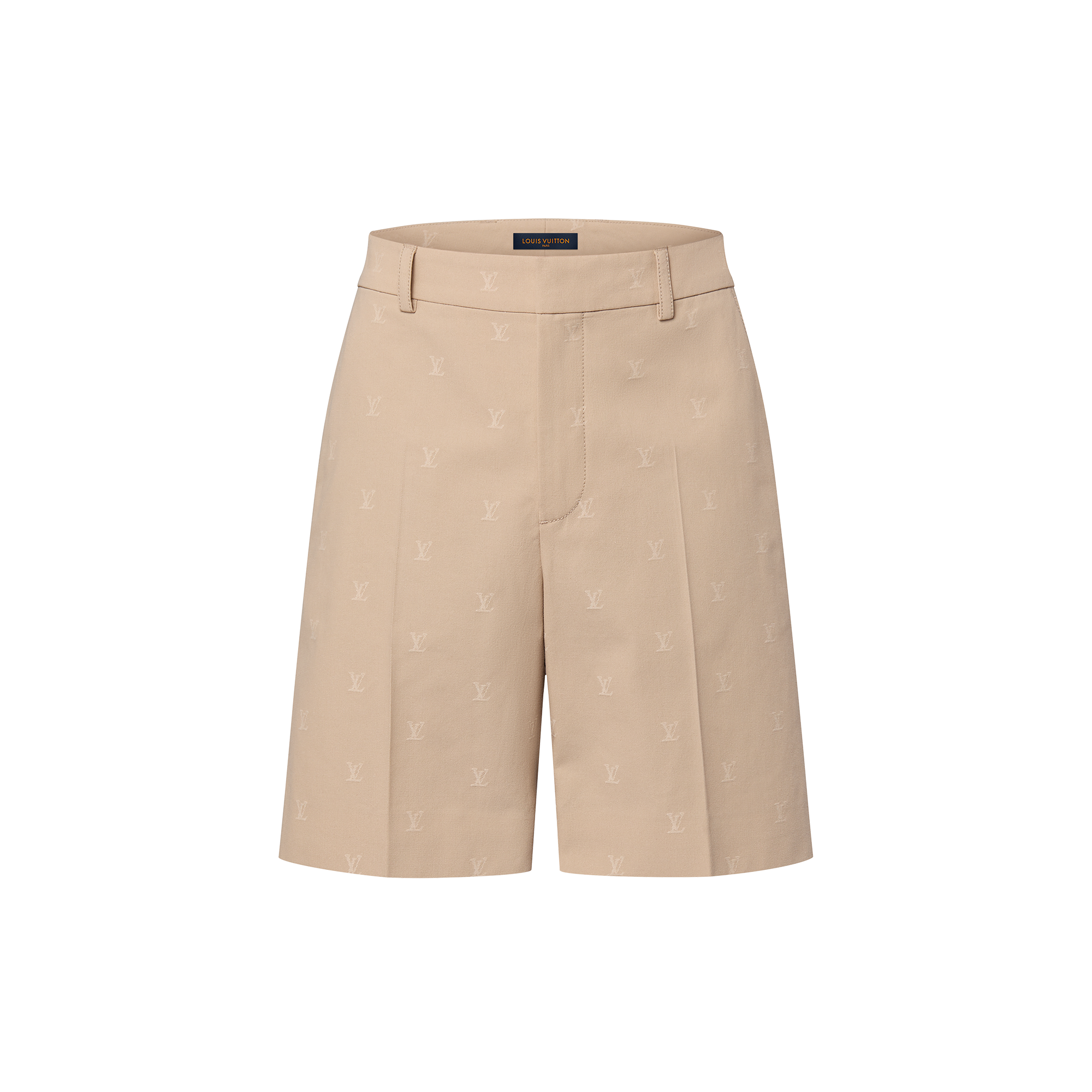 Shorts chino in cotone con firme LV Blason in trama jacquard  Uomo Abbigliamento Pantaloni | LOUIS VUITTON (Zoom prodotto)