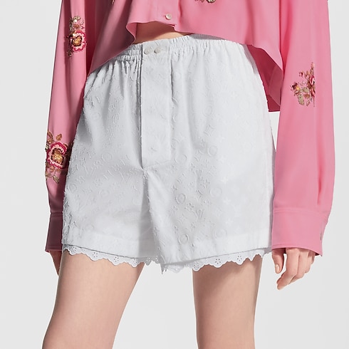 Shorts con finiture in sangallo Donna Abbigliamento Gonne e Shorts | LOUIS VUITTON (Zoom prodotto)