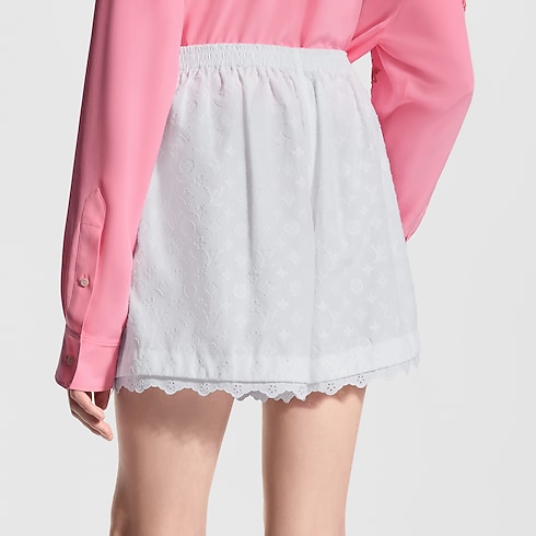 Shorts con finiture in sangallo Donna Abbigliamento Gonne e Shorts | LOUIS VUITTON (Zoom prodotto)