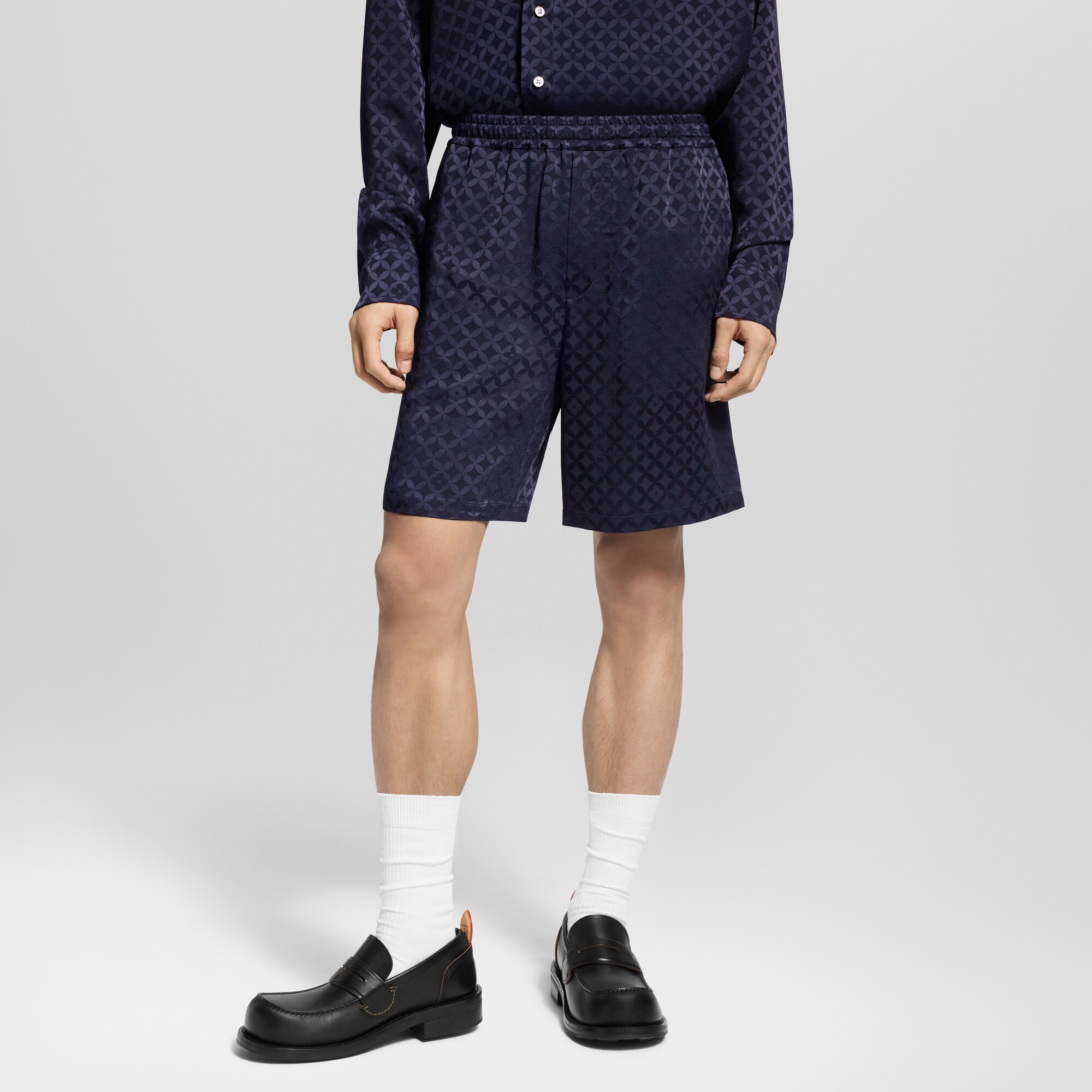 Shorts con motivo grafico in trama jacquard  Uomo Abbigliamento Pantaloni | LOUIS VUITTON (Zoom prodotto)