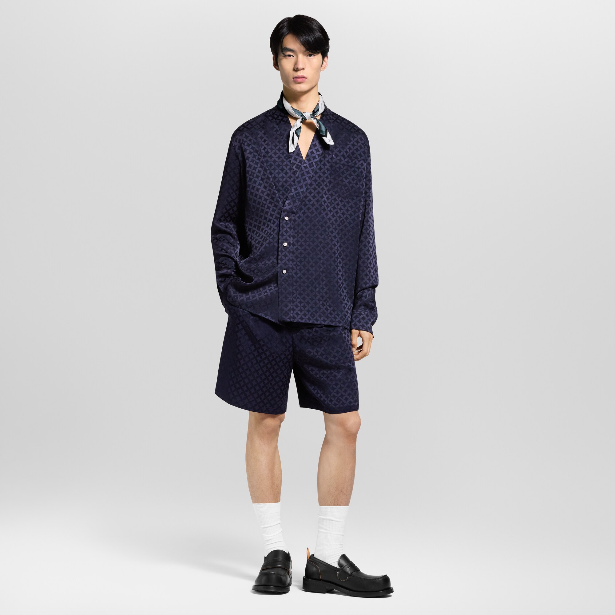 Shorts con motivo grafico in trama jacquard  Uomo Abbigliamento Pantaloni | LOUIS VUITTON (Zoom prodotto)