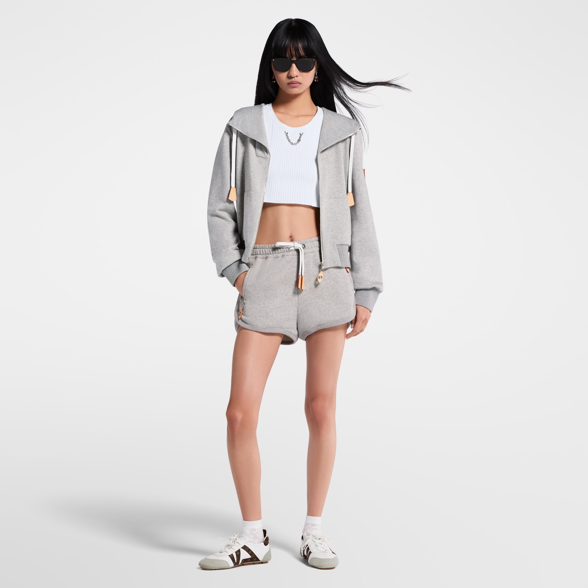 Shorts da jogging con dettagli in pelle  Donna Abbigliamento Gonne e Shorts | LOUIS VUITTON (Zoom prodotto)