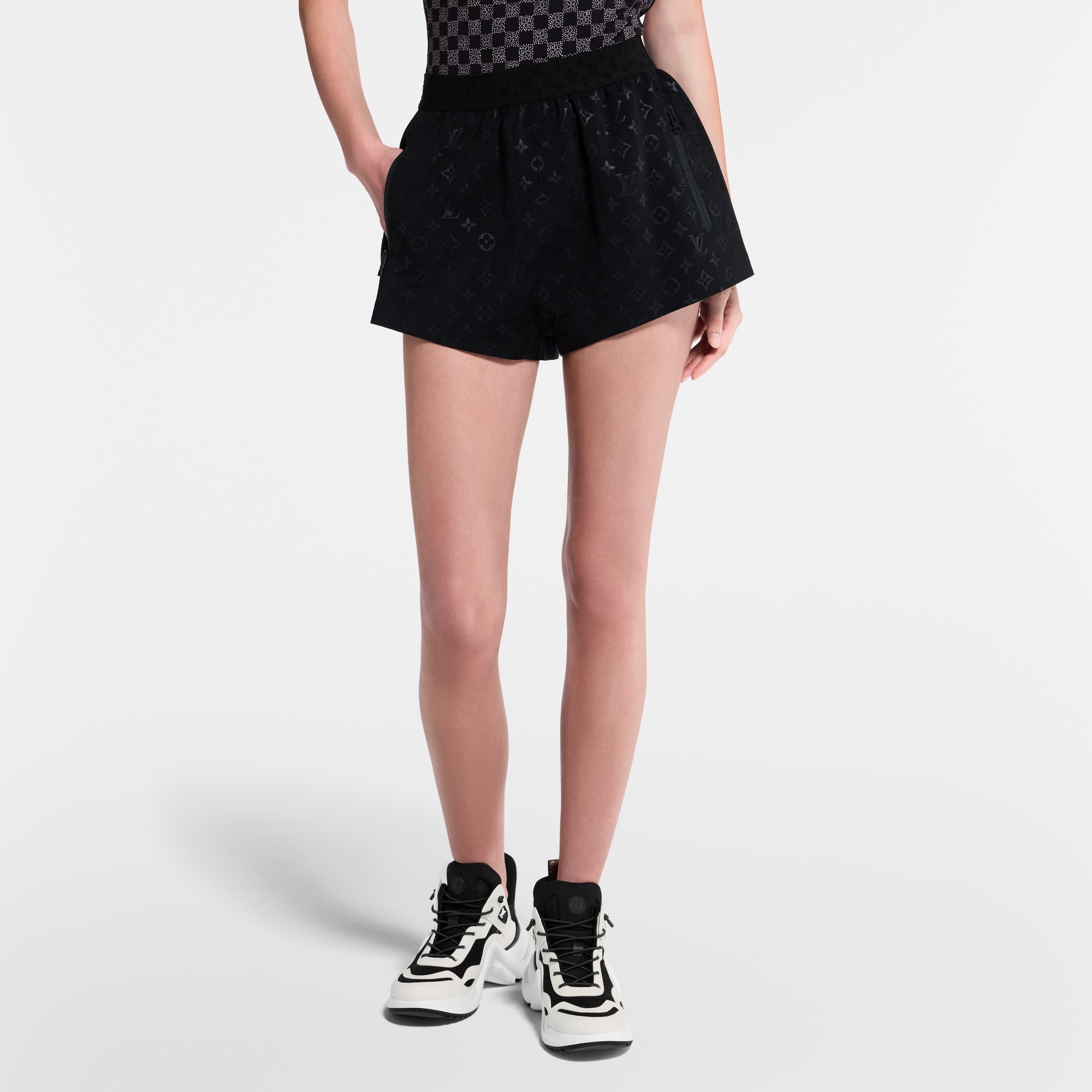 Shorts da jogging con motivo Monogram  Donna Abbigliamento Pantaloni | LOUIS VUITTON (Zoom prodotto)