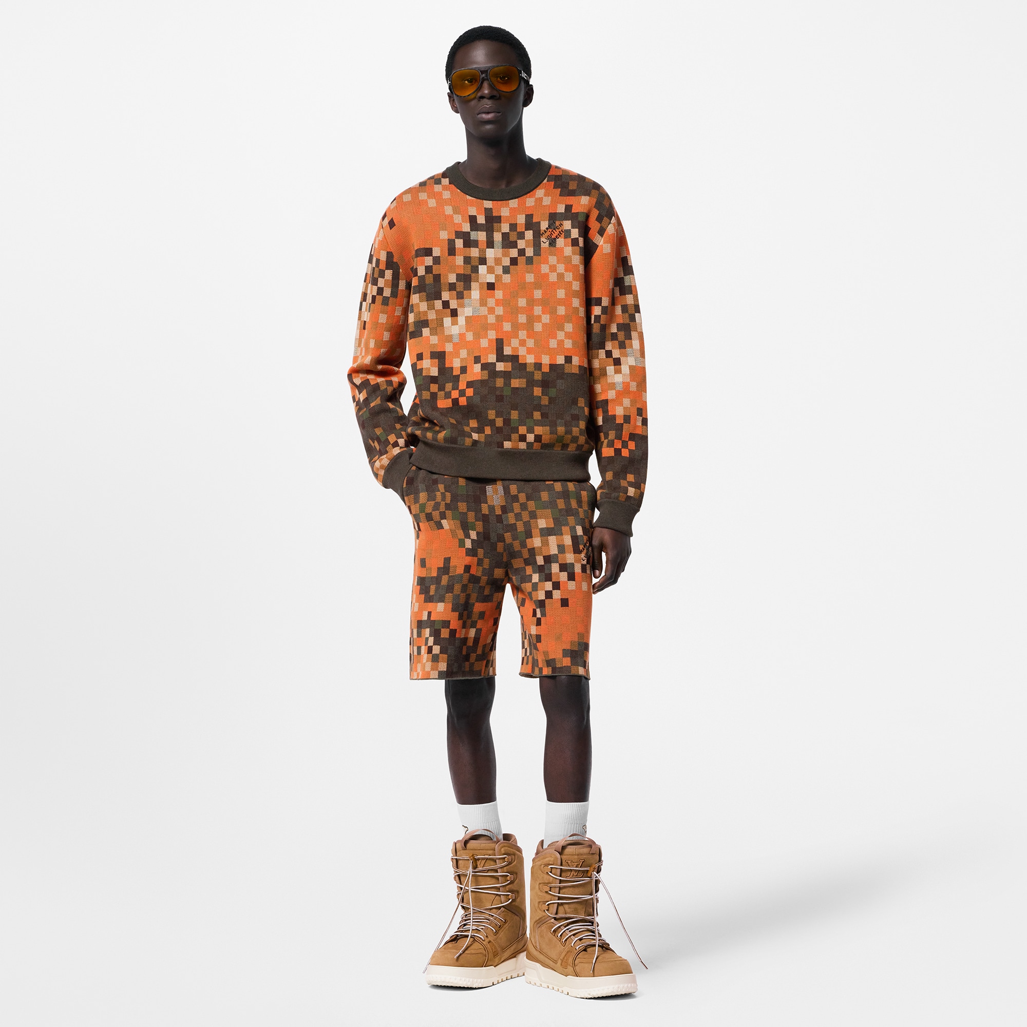 Shorts in cotone con lavorazione jacquard  Uomo Abbigliamento Tutti i Capi di Abbigliamento | LOUIS VUITTON (Zoom prodotto)