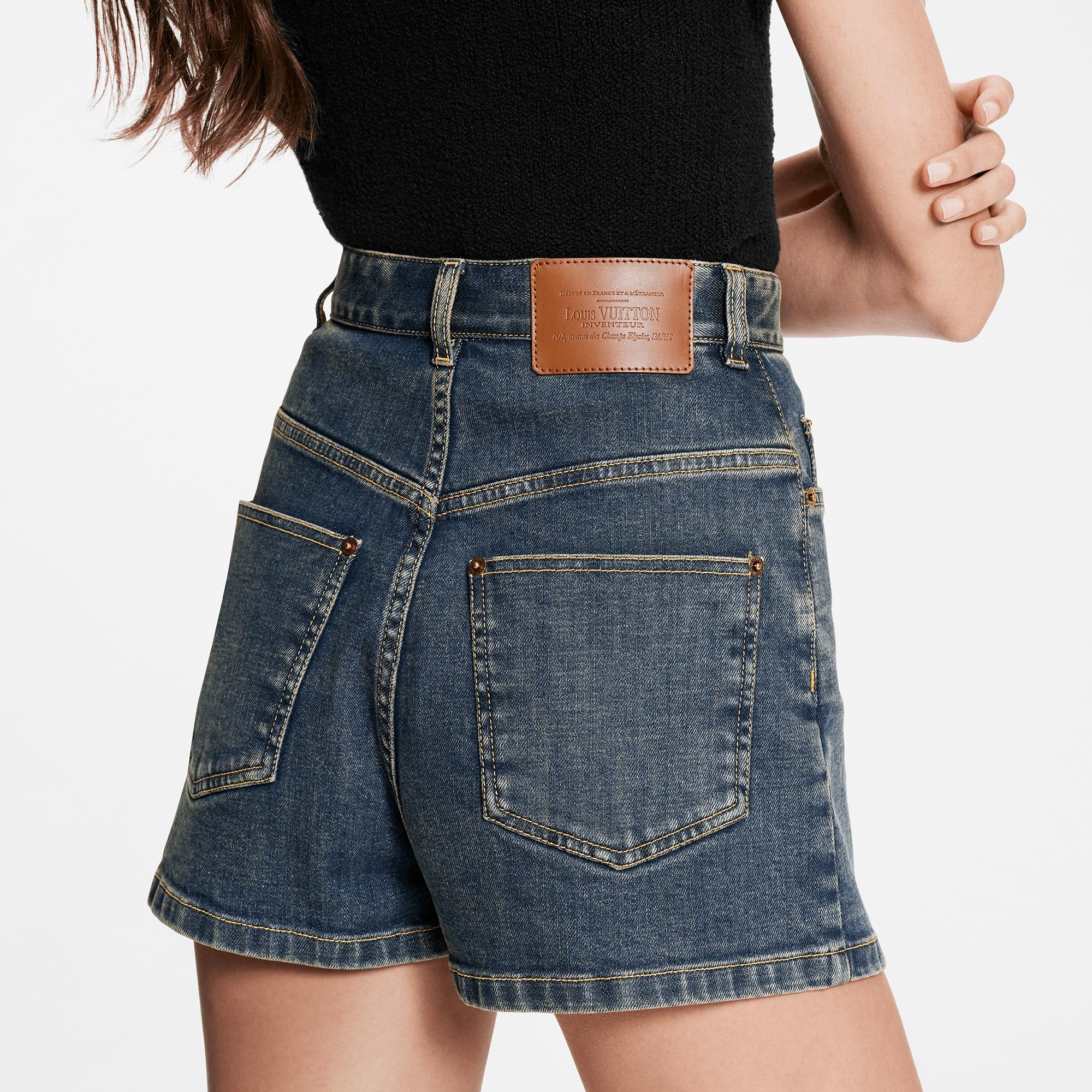 Shorts in denim a vita alta - Abbigliamento | LOUIS VUITTON