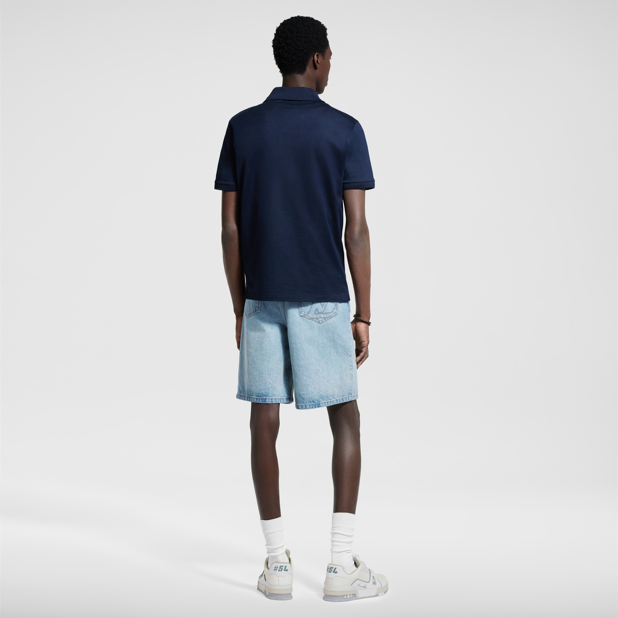 Shorts in denim con iniziali LV  Uomo Abbigliamento Collezione Denim | LOUIS VUITTON (Zoom prodotto)