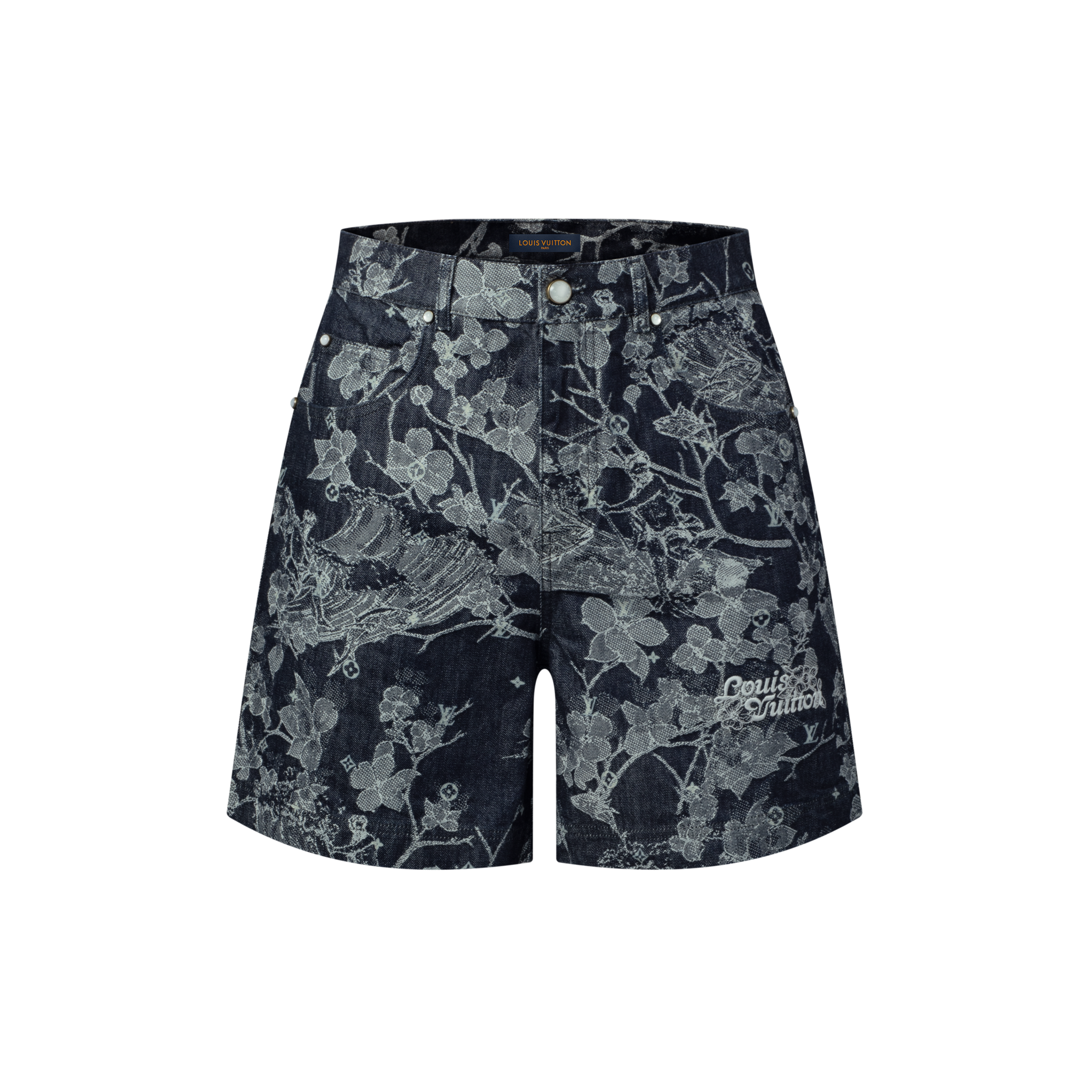 Shorts in denim con trama jacquard  Uomo Abbigliamento Collezione Denim | LOUIS VUITTON (Zoom prodotto)
