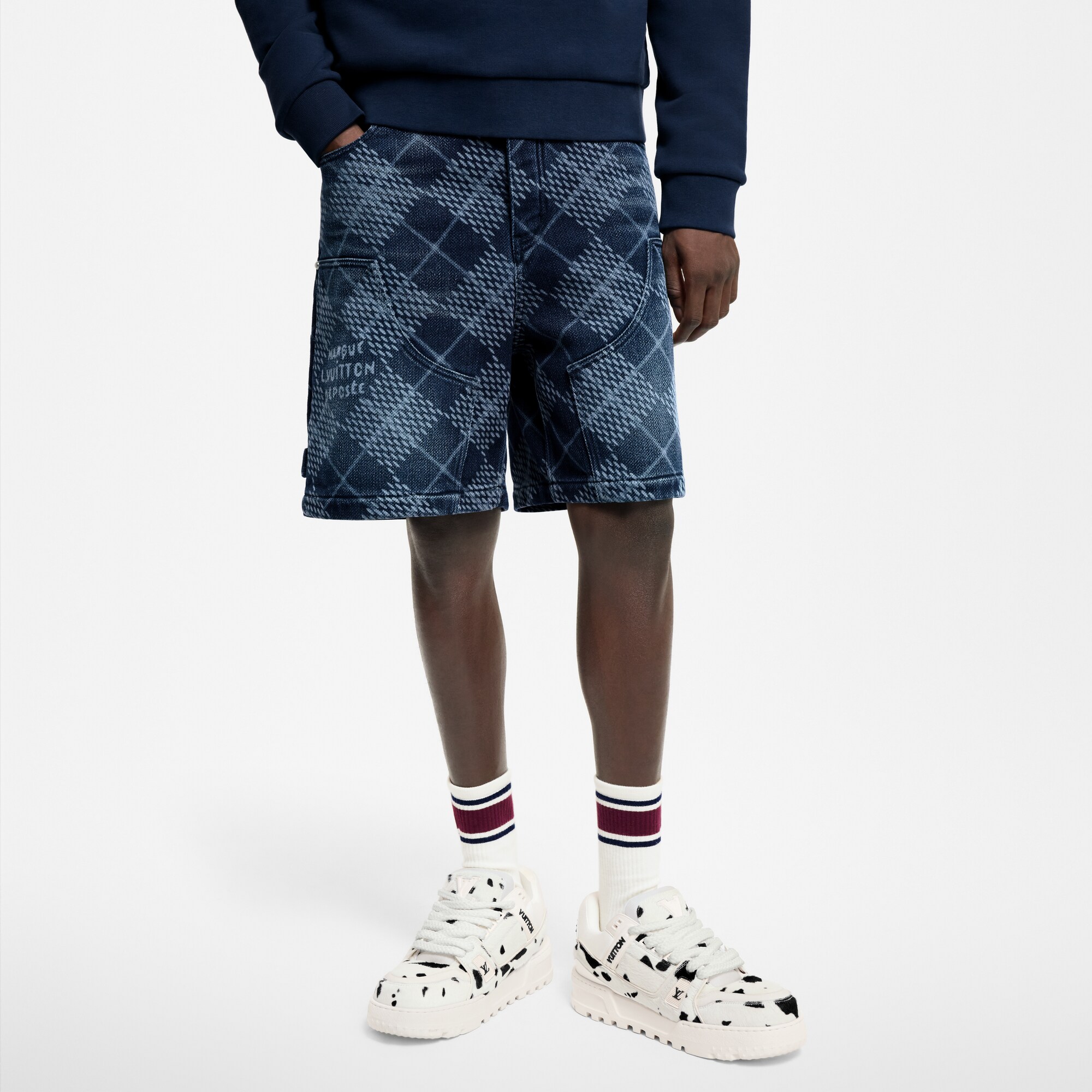 Shorts in denim stile workwear  Uomo Abbigliamento Collezione Denim | LOUIS VUITTON (Zoom prodotto)