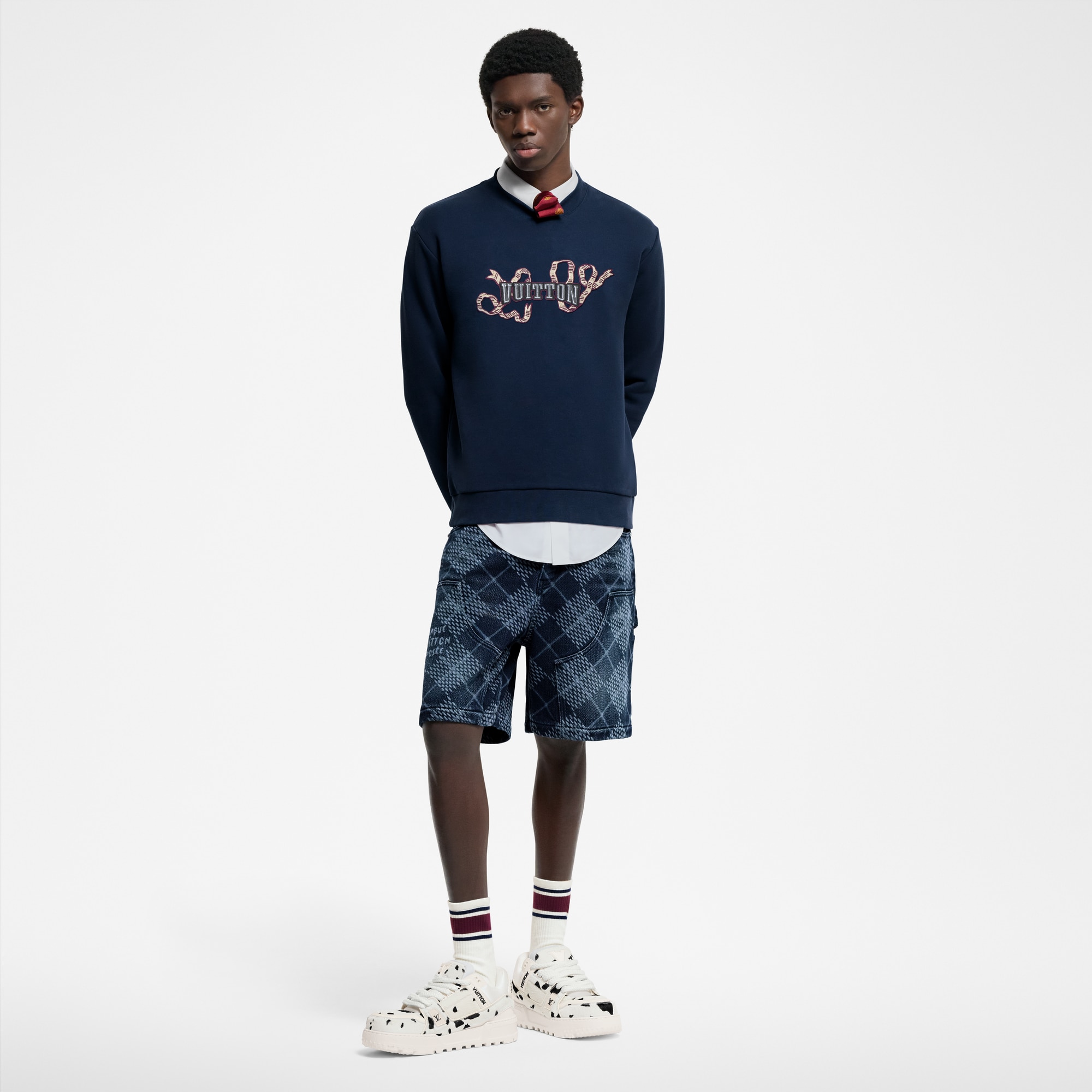 Shorts in denim stile workwear  Uomo Abbigliamento Collezione Denim | LOUIS VUITTON (Zoom prodotto)