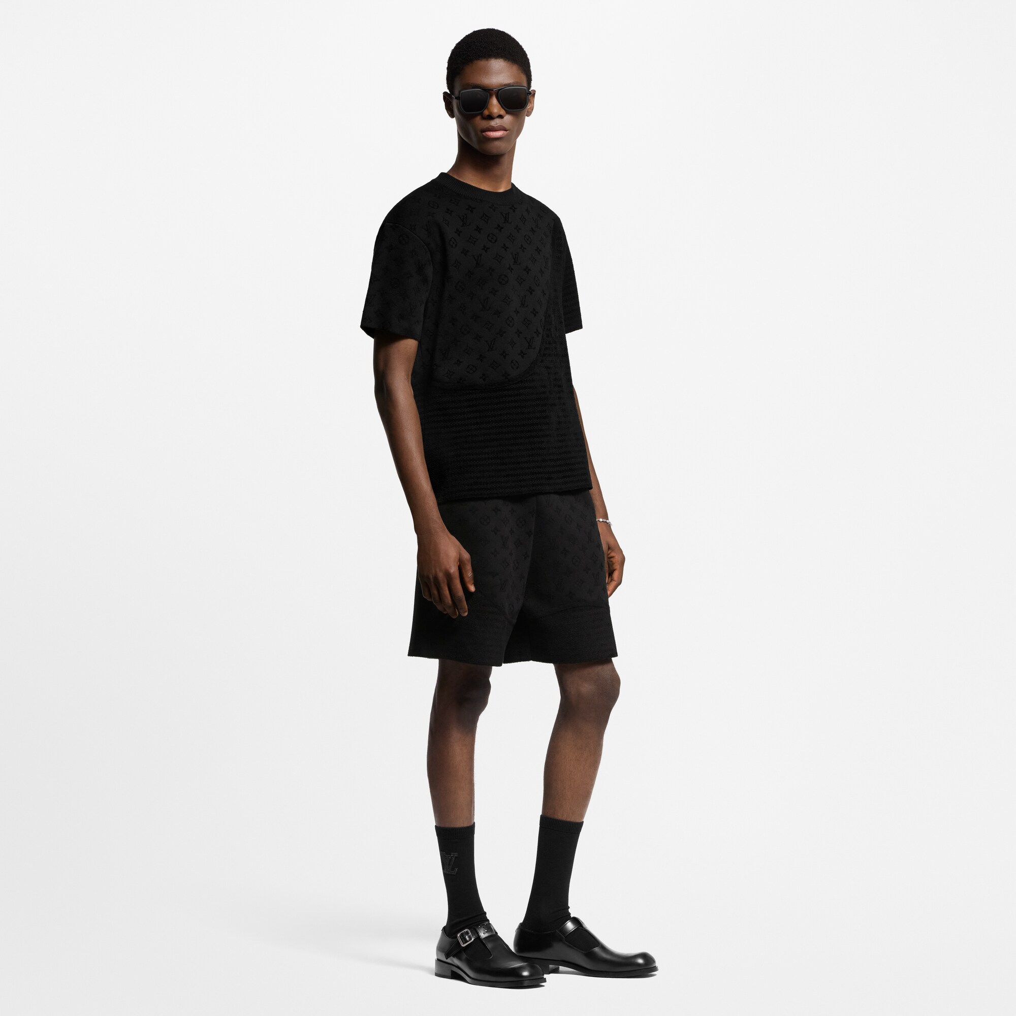 Shorts in maglia con motivo grafico in trama jacquard  Uomo Abbigliamento Tutti i Capi di Abbigliamento | LOUIS VUITTON (Zoom prodotto)