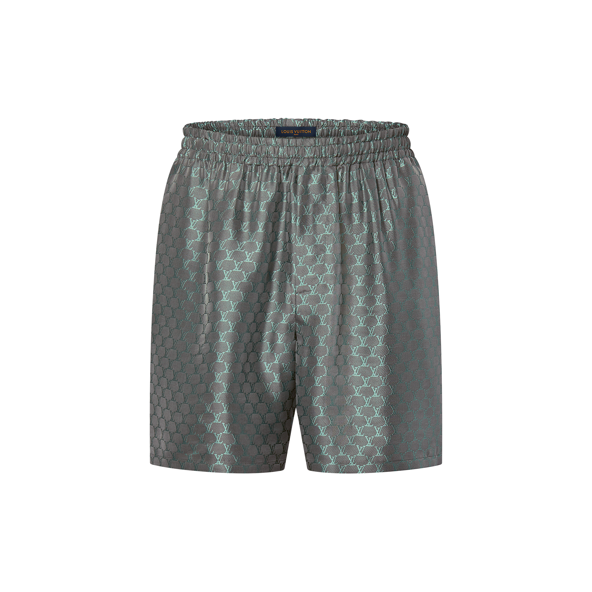 Shorts in misto seta con trama jacquard e coulisse  Uomo Abbigliamento Pantaloni | LOUIS VUITTON (Zoom prodotto)