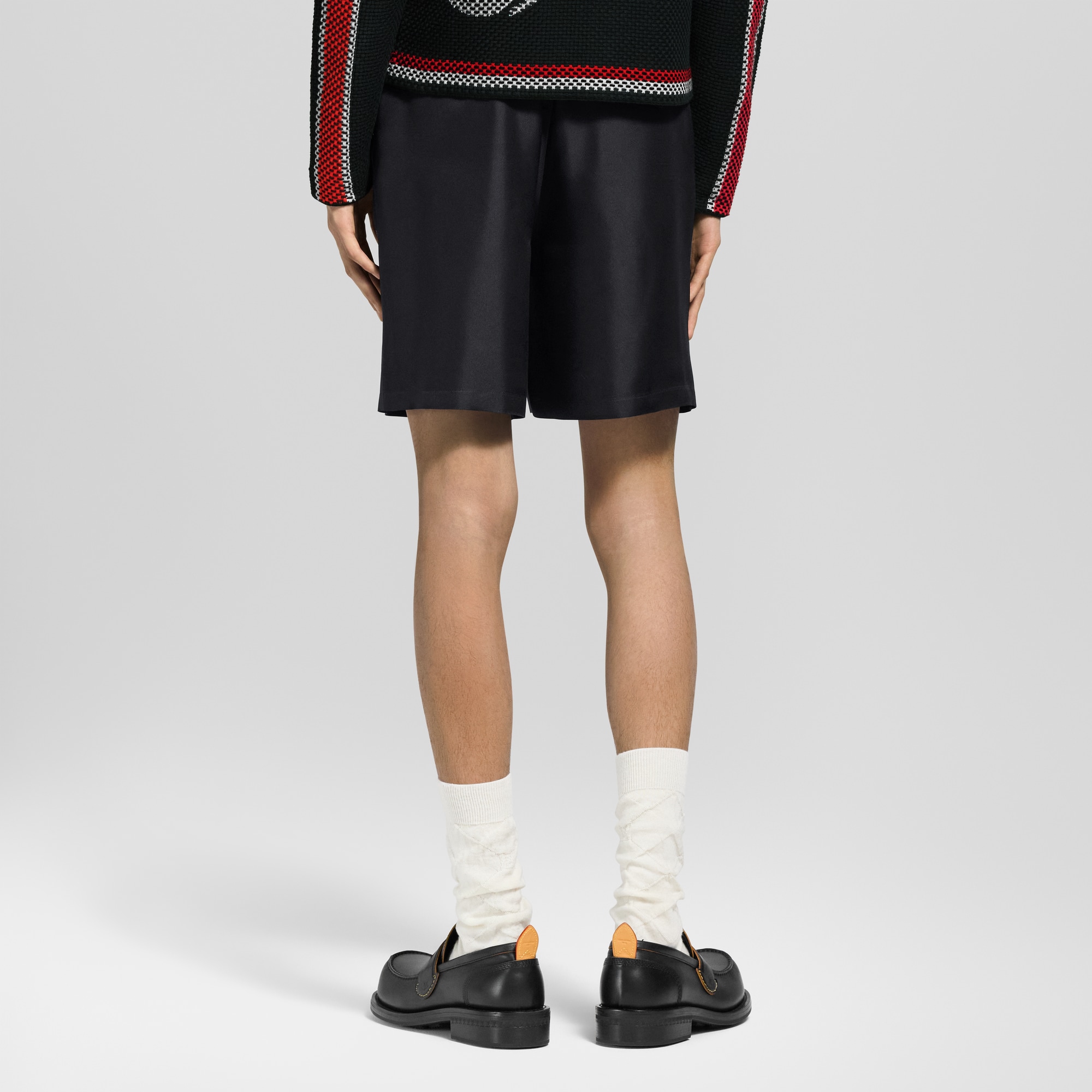 Shorts in seta con motivo iconico stampato  Uomo Abbigliamento Pantaloni | LOUIS VUITTON (Zoom prodotto)