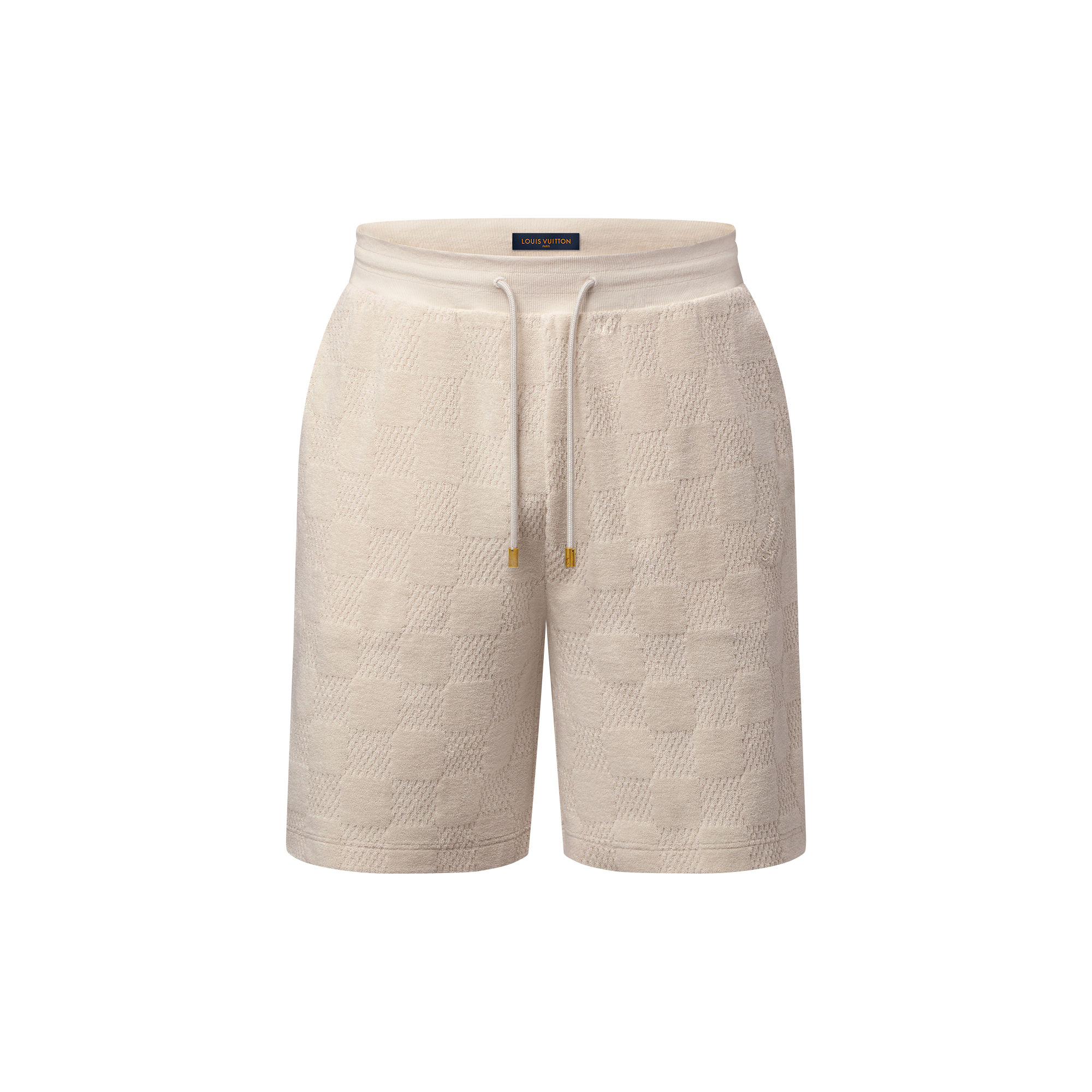 Shorts in spugna con motivo Damier  Uomo Abbigliamento Tutti i Capi di Abbigliamento | LOUIS VUITTON (Zoom prodotto)