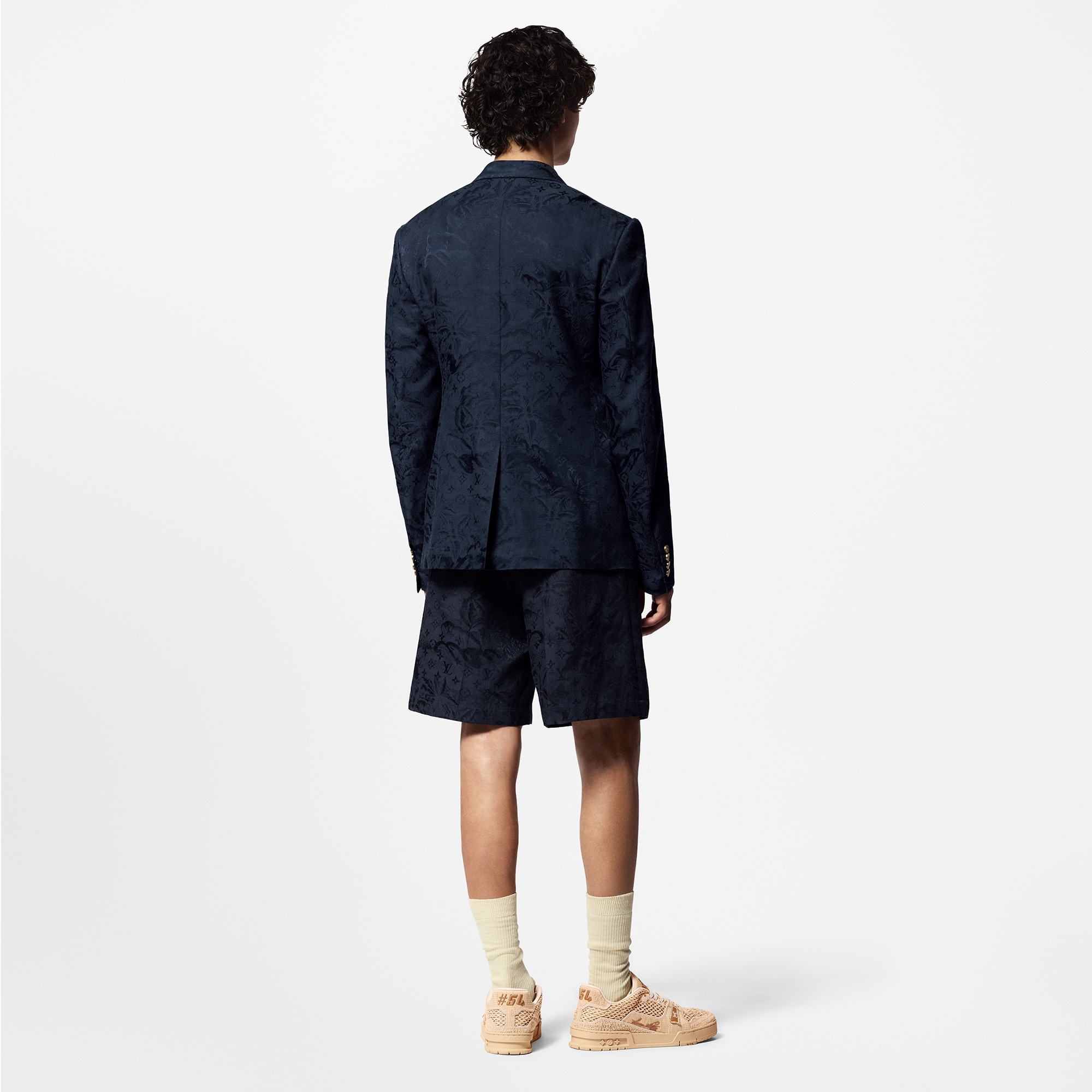 Shorts sartoriali in misto cotone con motivo Monogram  Uomo Abbigliamento Pantaloni | LOUIS VUITTON (Zoom prodotto)