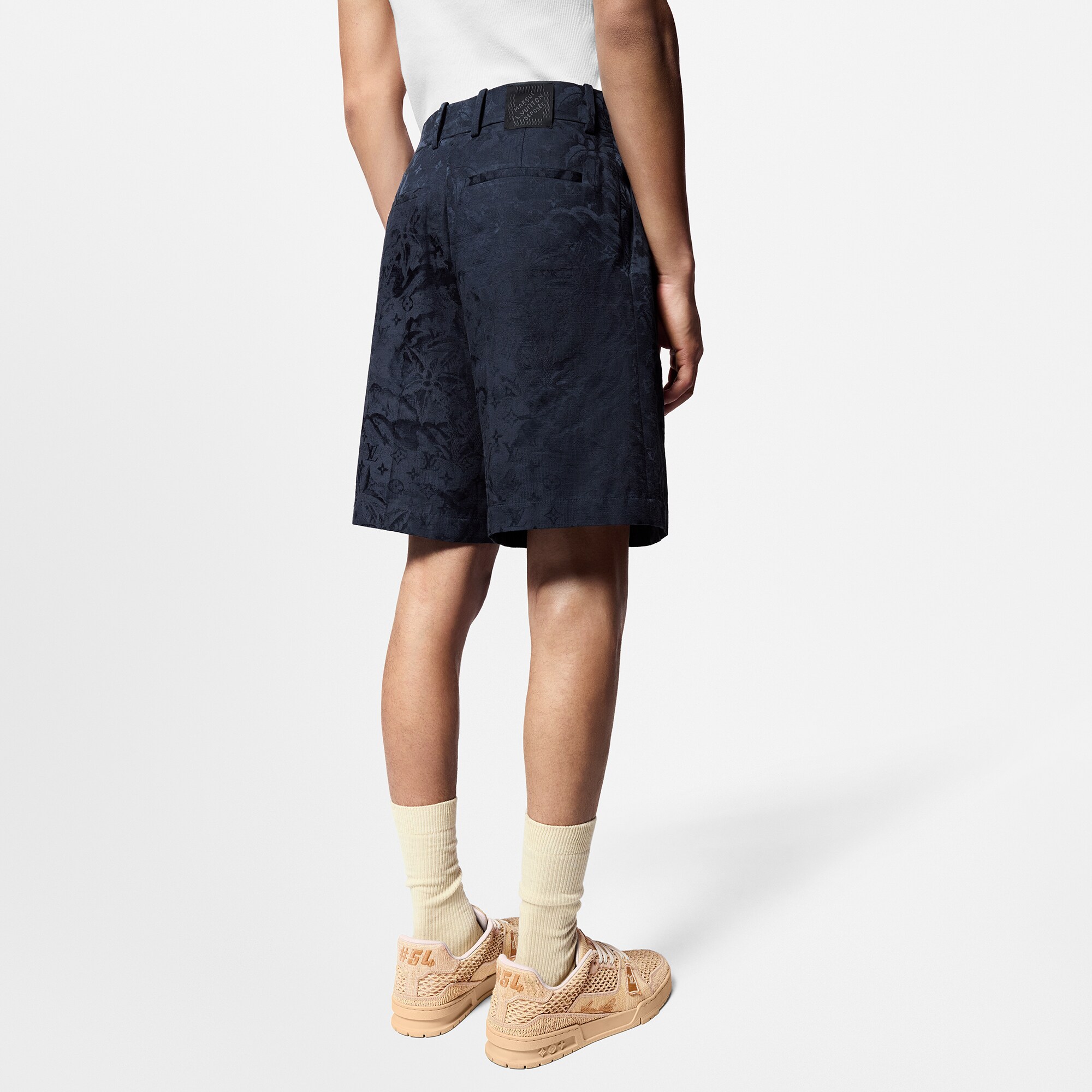 Shorts sartoriali in misto cotone con motivo Monogram  Uomo Abbigliamento Pantaloni | LOUIS VUITTON (Zoom prodotto)