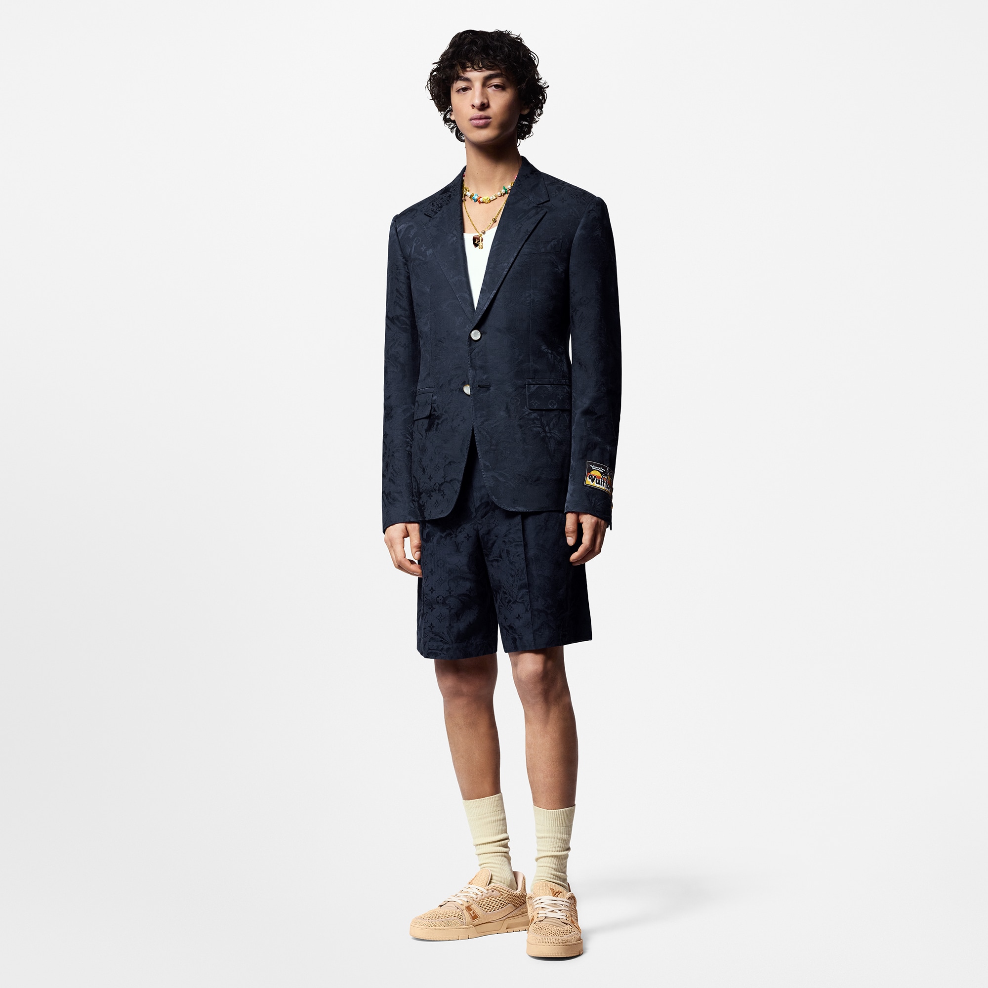 Shorts sartoriali in misto cotone con motivo Monogram  Uomo Abbigliamento Pantaloni | LOUIS VUITTON (Zoom prodotto)