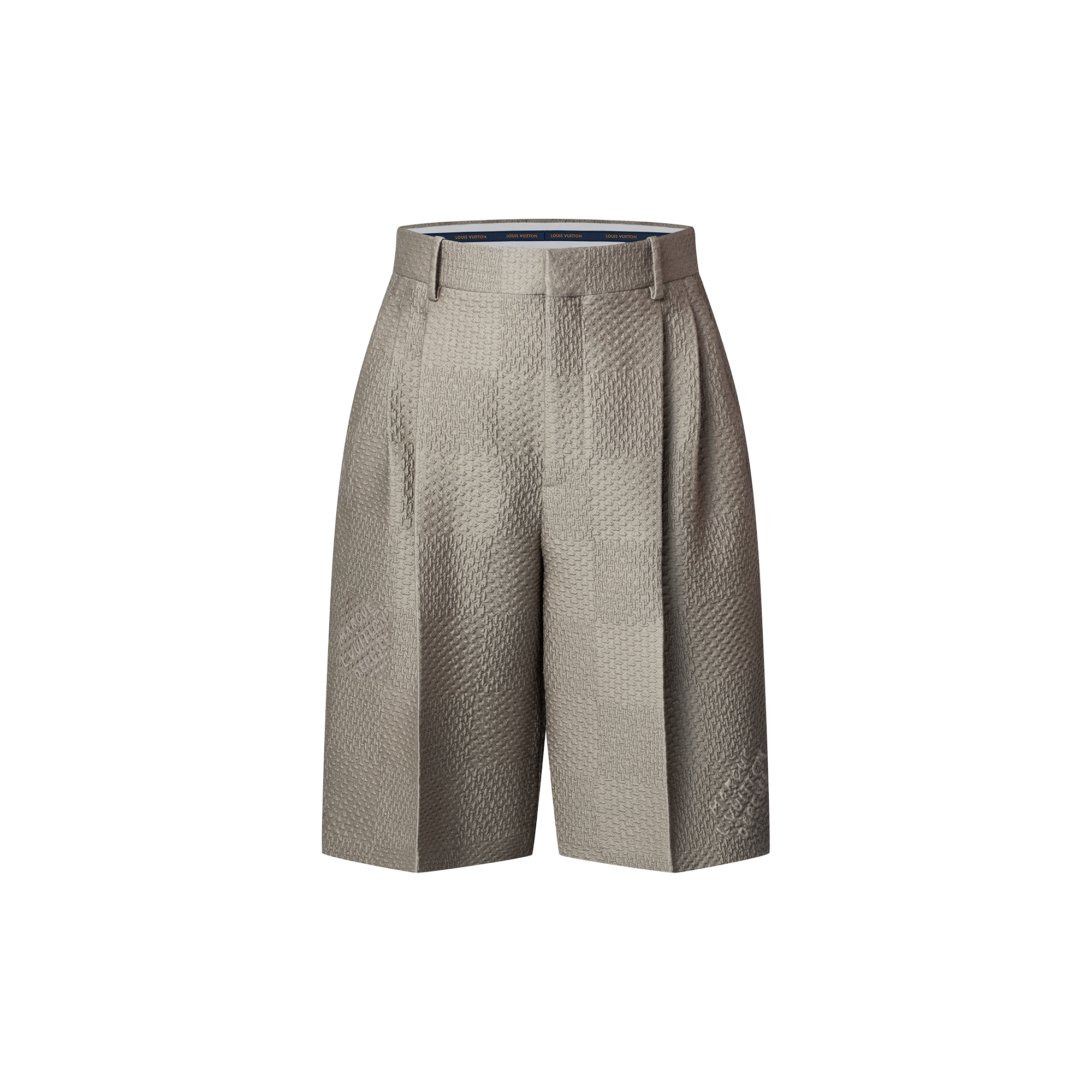 Shorts sartoriali in misto lana e seta con motivo Damier  Uomo Abbigliamento Pantaloni | LOUIS VUITTON (Zoom prodotto)
