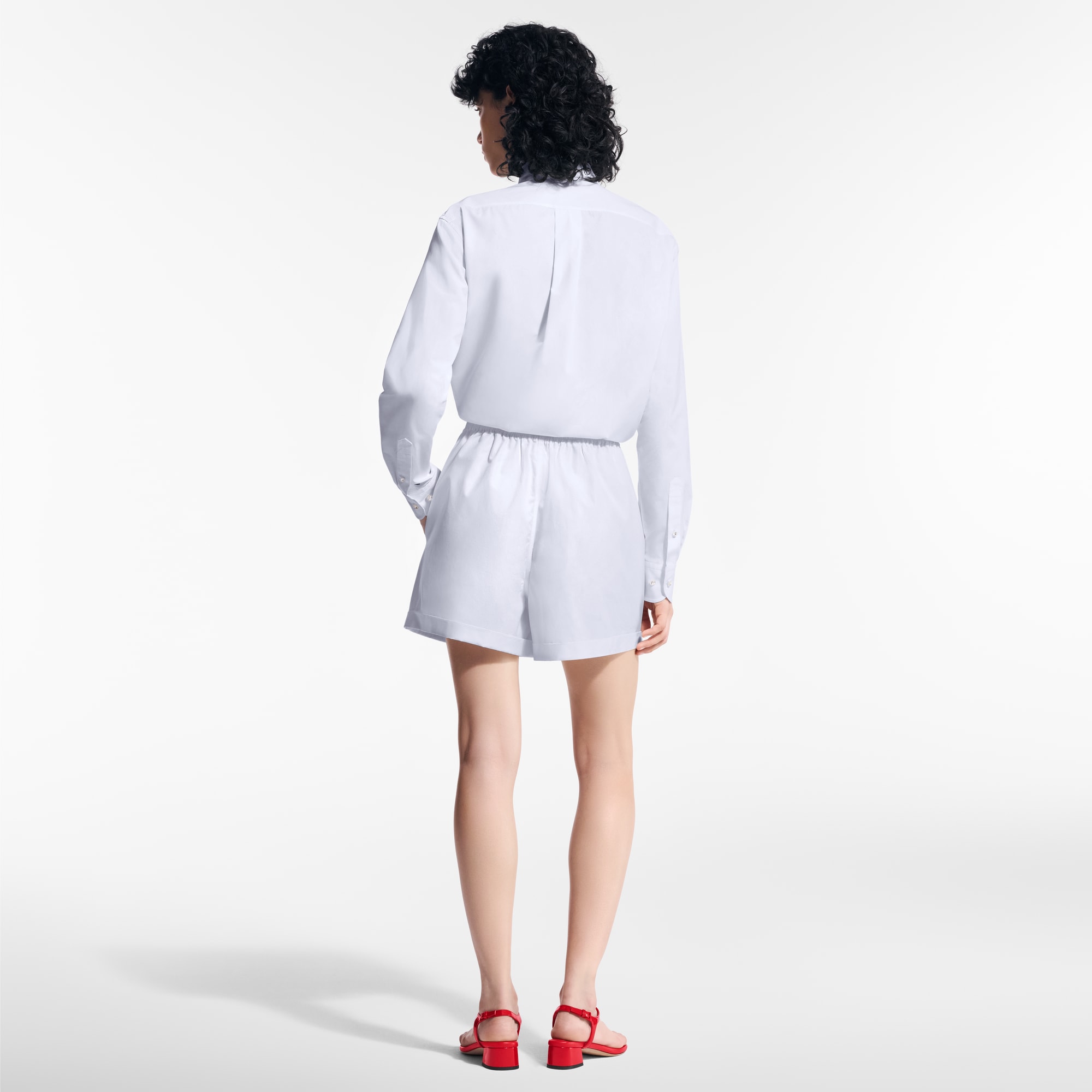 Shorts stile boxer con iniziali LV in Sangallo  Donna Abbigliamento Gonne e Shorts | LOUIS VUITTON (Zoom prodotto)