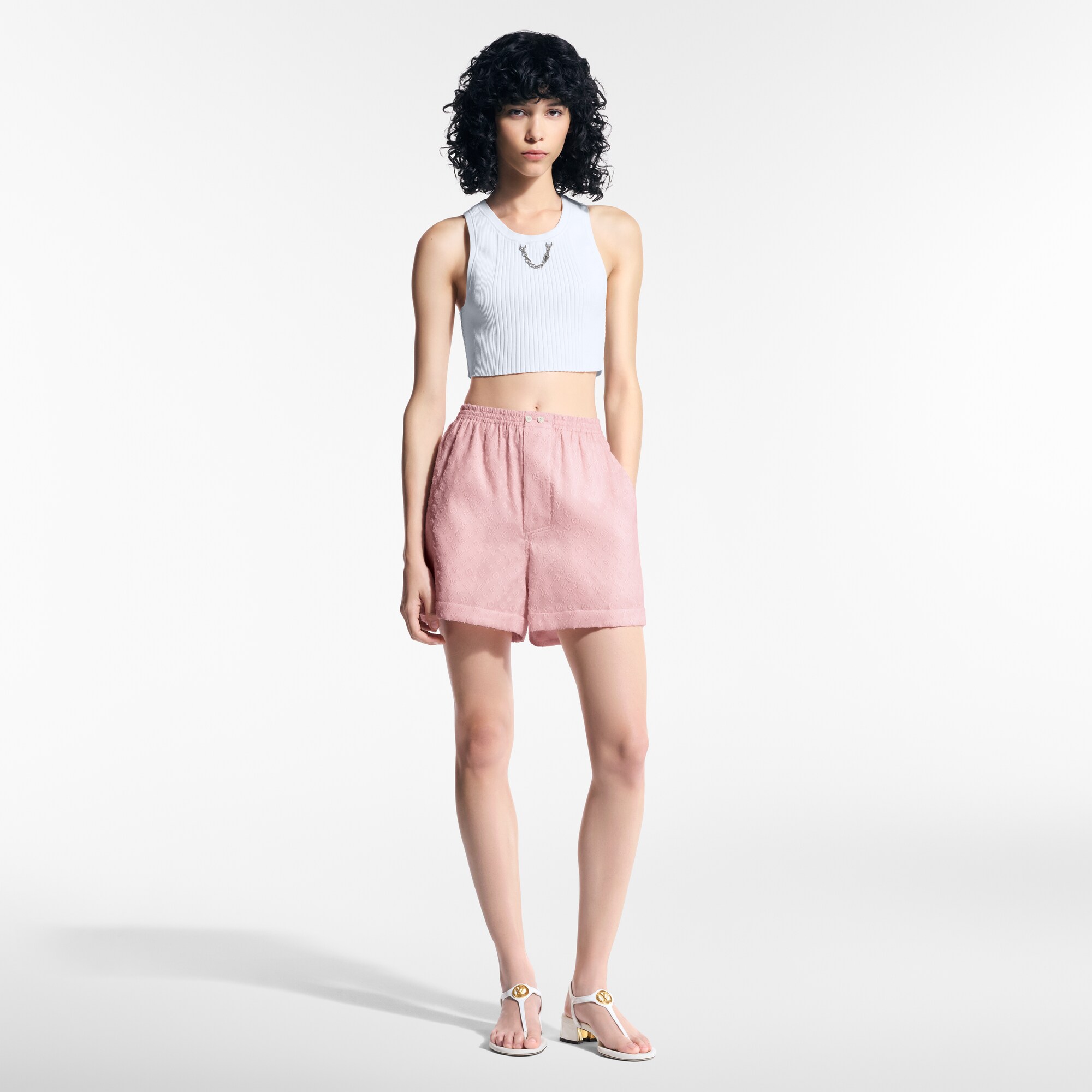 Shorts stile boxer con motivo Monogram in fil coupé  Donna Abbigliamento Gonne e Shorts | LOUIS VUITTON (Zoom prodotto)