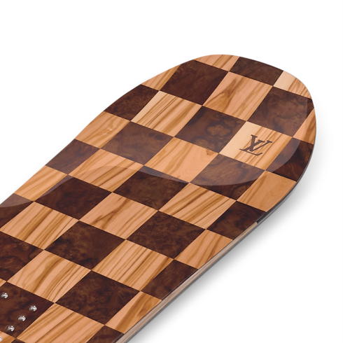 Snowboard con motivo Damier cropped view