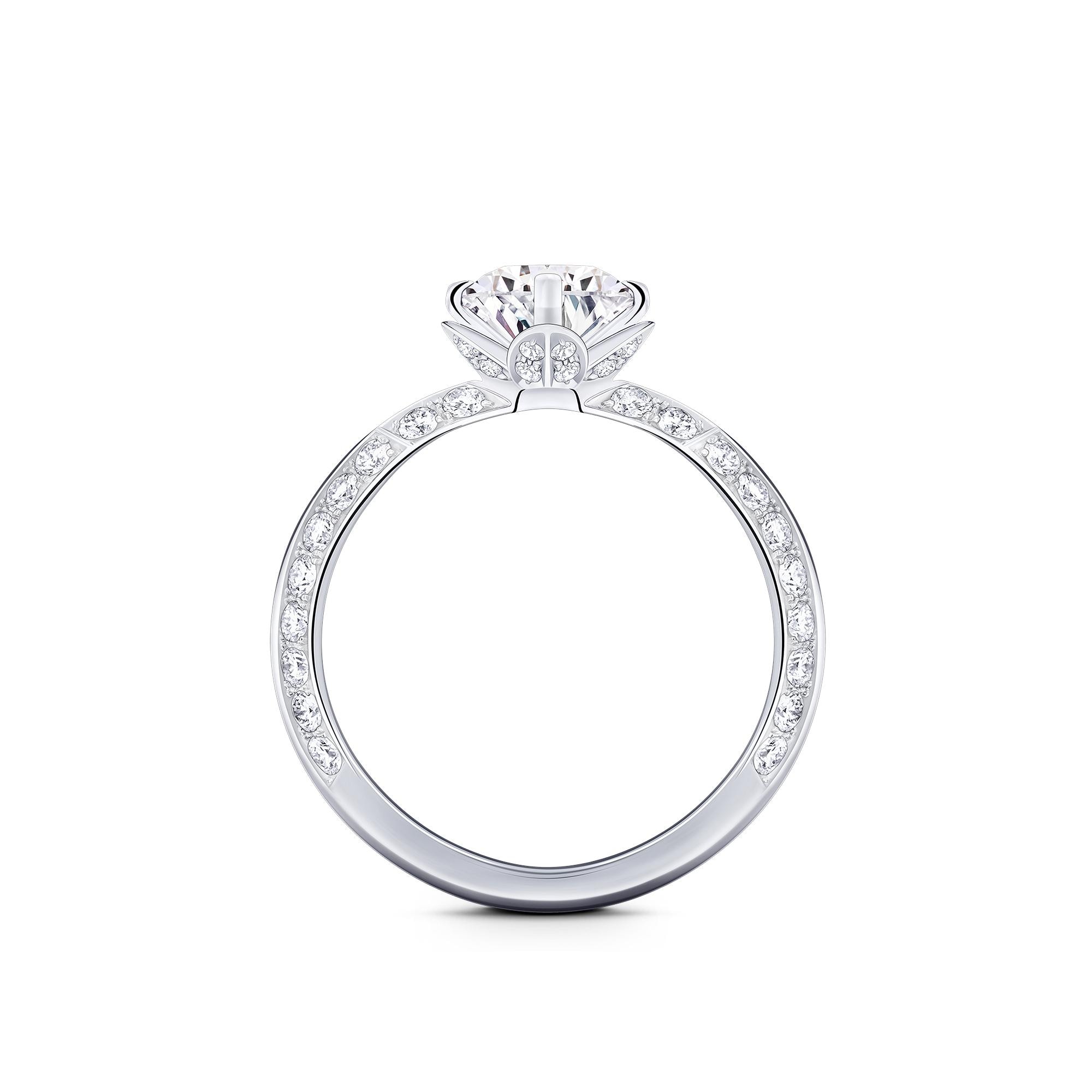 Solitario con pavé LV Diamonds, diamante taglio brillante rotondo  Gioielli Collezioni LV Diamonds | LOUIS VUITTON (Zoom prodotto)