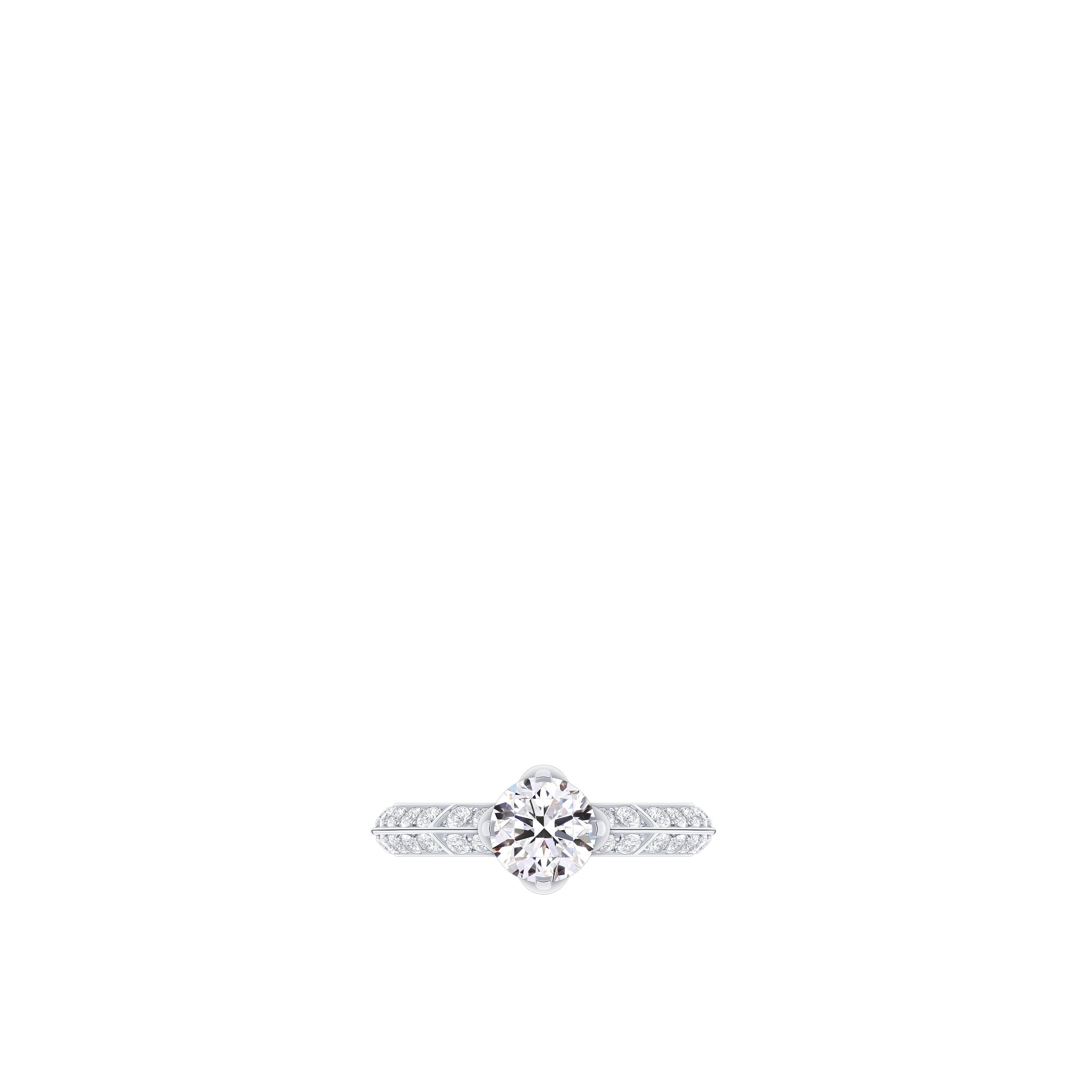 Solitario con pavé LV Diamonds, diamante taglio brillante rotondo  Gioielli Collezioni LV Diamonds | LOUIS VUITTON (Zoom prodotto)