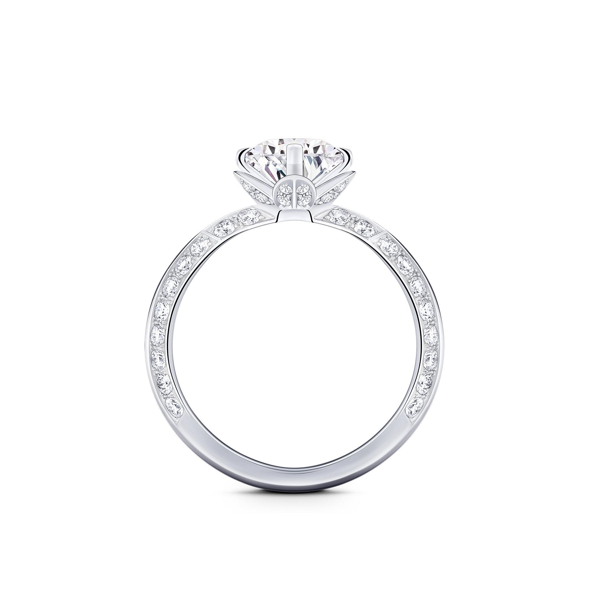 Solitario con pavé LV Diamonds, diamante taglio brillante rotondo  Gioielli Collezioni LV Diamonds | LOUIS VUITTON (Zoom prodotto)
