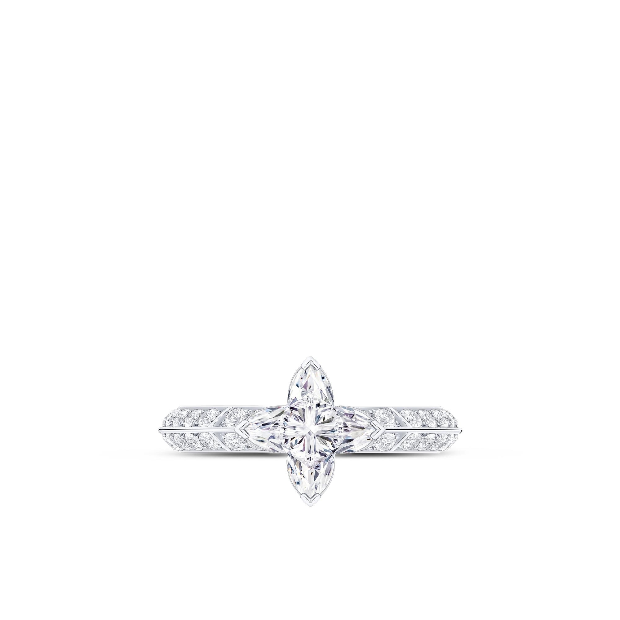 Solitario con pavé LV Diamonds, diamante taglio LV Monogram Star  Gioielli Collezioni LV Diamonds | LOUIS VUITTON (Zoom prodotto)