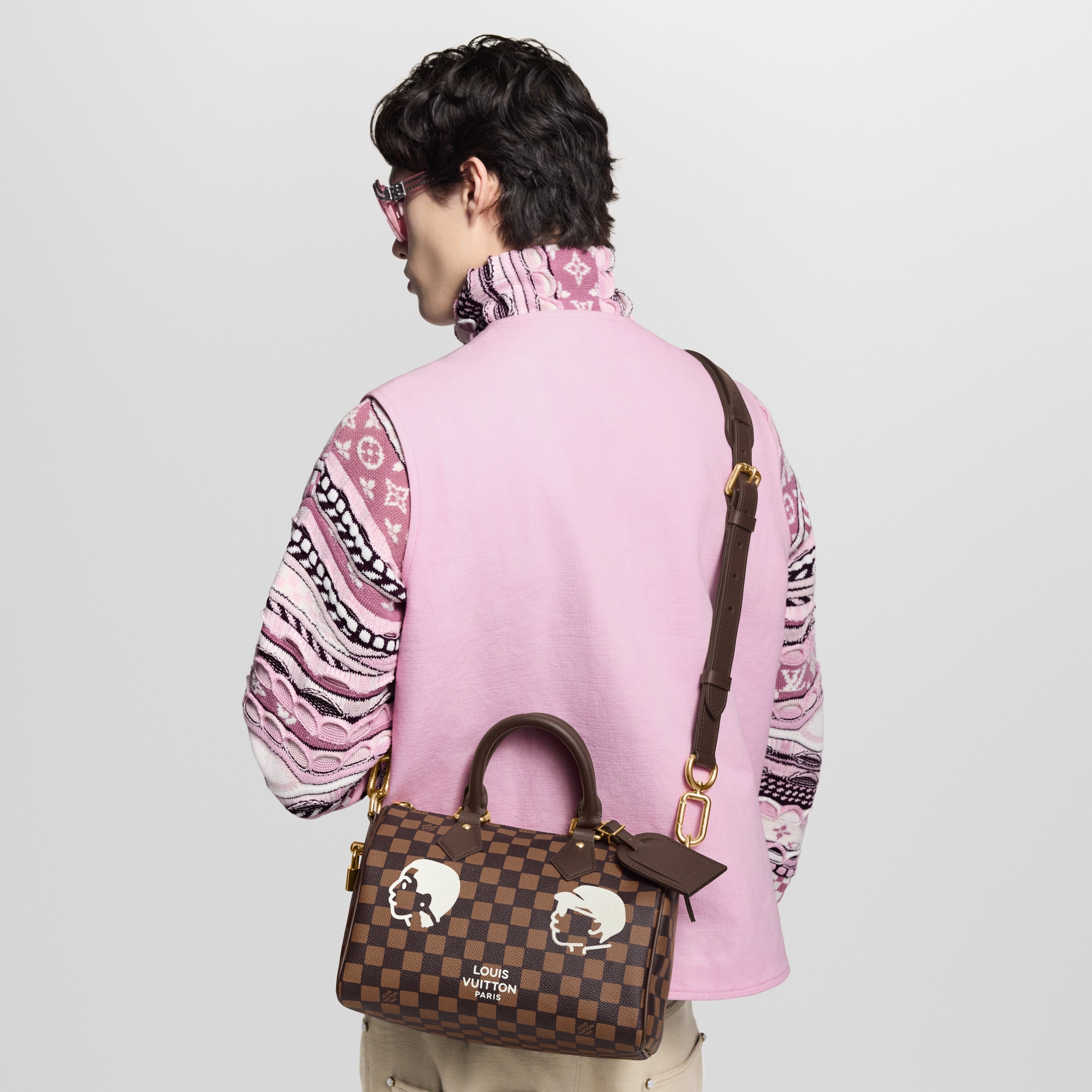 Speedy Bandoulière 25 Tela Damier Ébène Borse e Piccola Pelletteria Borse da Uomo Novità | LOUIS VUITTON (Zoom prodotto)