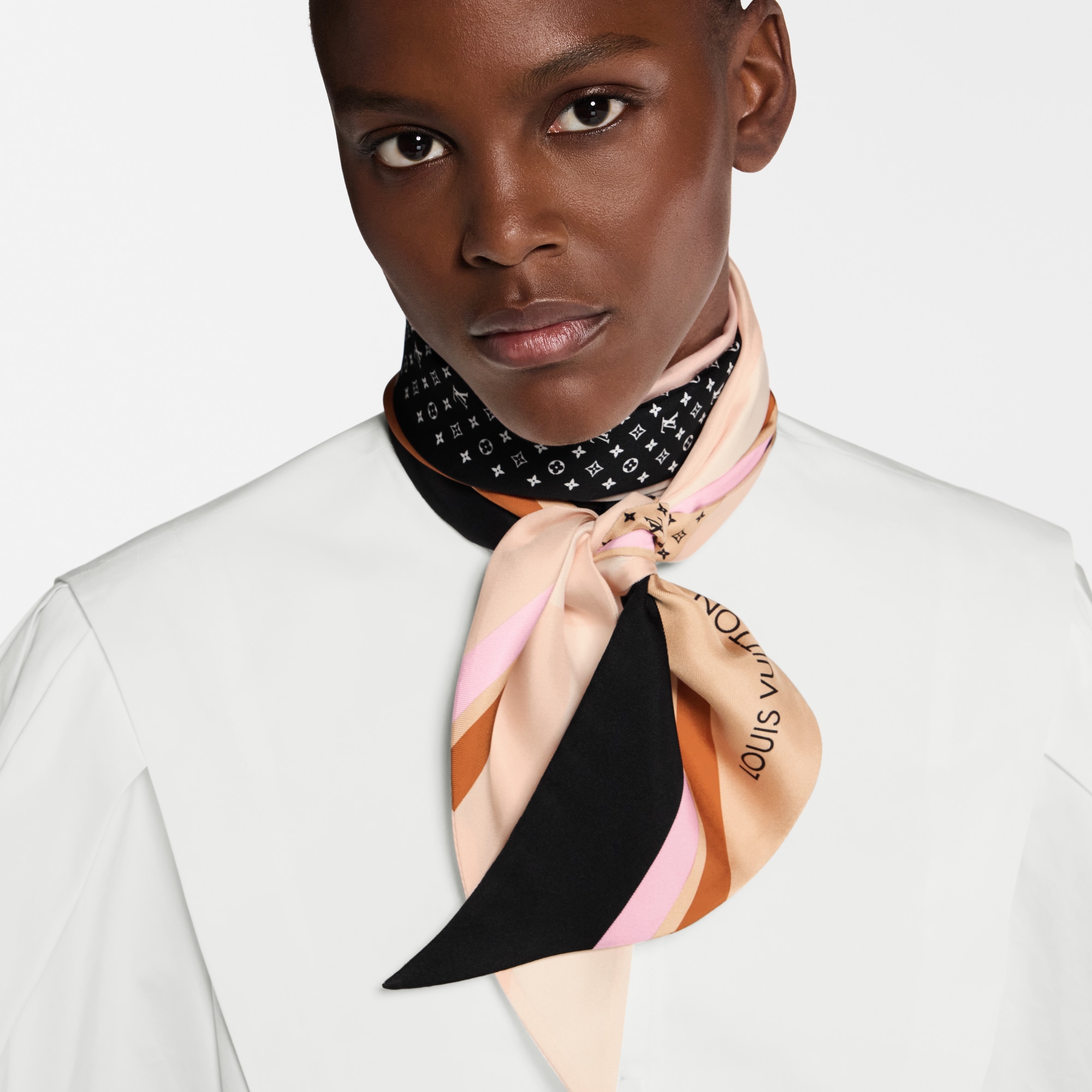 Stola Louis Foulard Da Collo Louis Vuitton Scarf Sciarpa Grigia