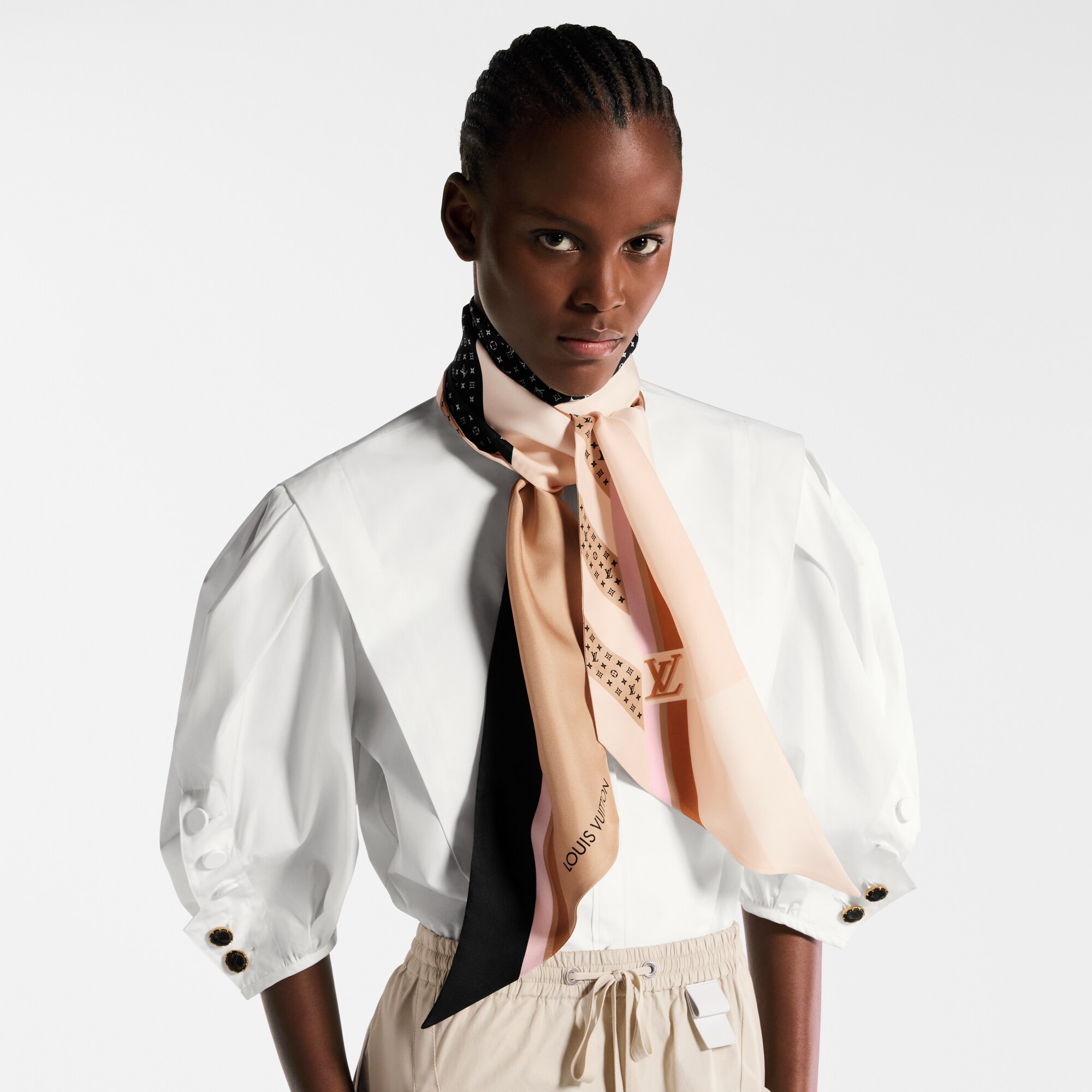 Stola Nano Monogram Lavallière S00 Donna Accessori Scialli e Stole | LOUIS VUITTON (Zoom prodotto)
