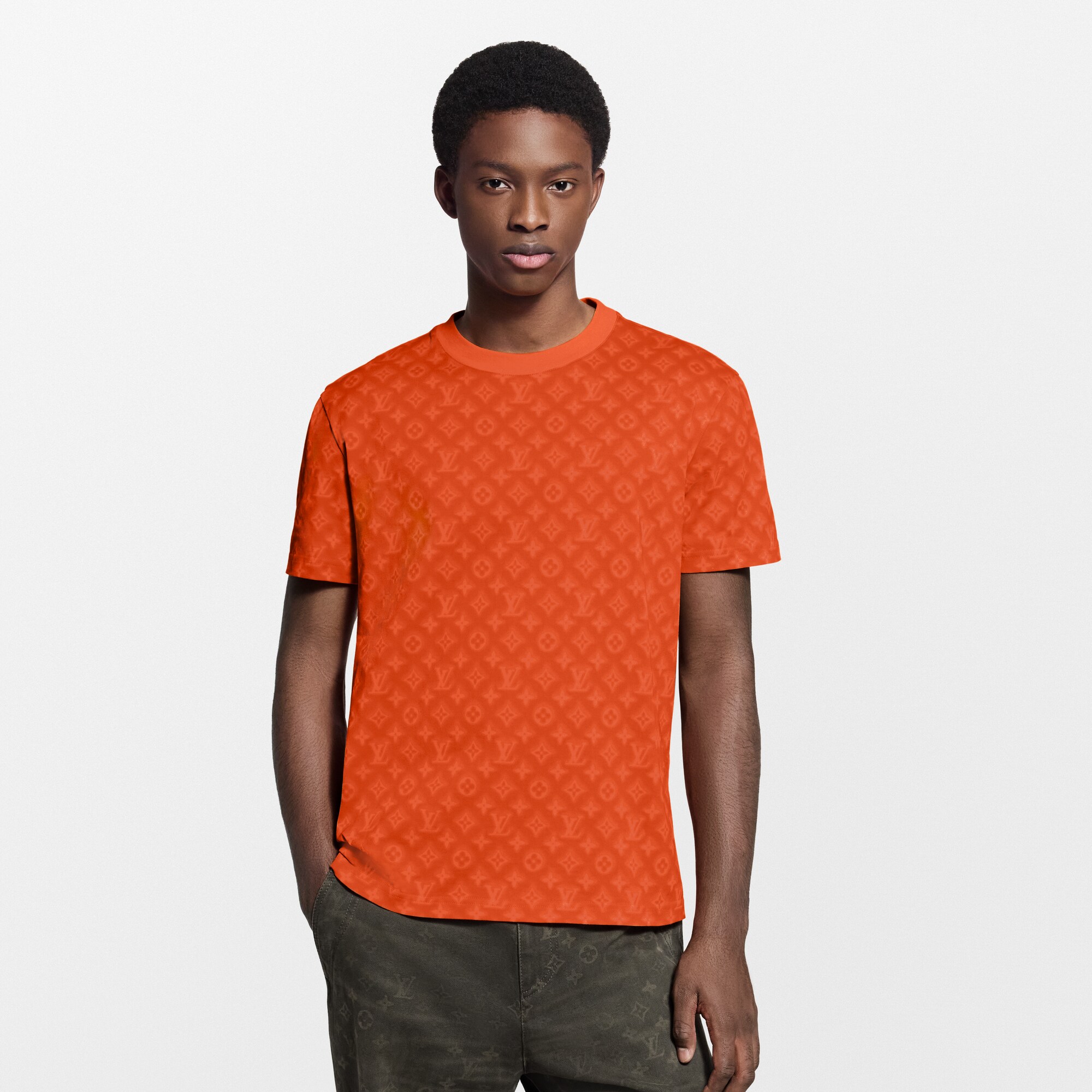 T-shirt a maniche corte con motivo Monogram  Uomo Abbigliamento T-Shirt e Polo | LOUIS VUITTON (Zoom prodotto)