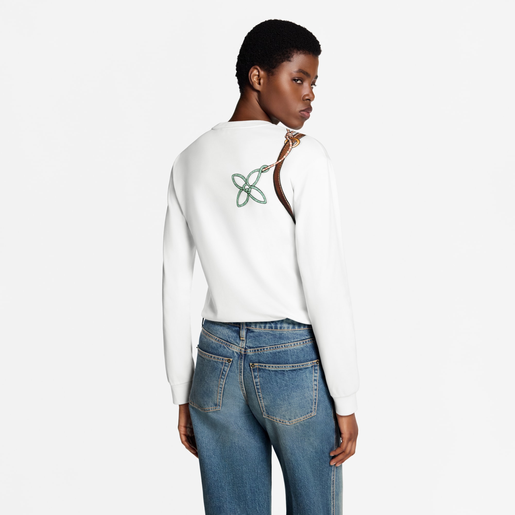 T-shirt a maniche lunghe con motivo Keepit stampato  Donna Abbigliamento Camicie e T-Shirt | LOUIS VUITTON (Zoom prodotto)